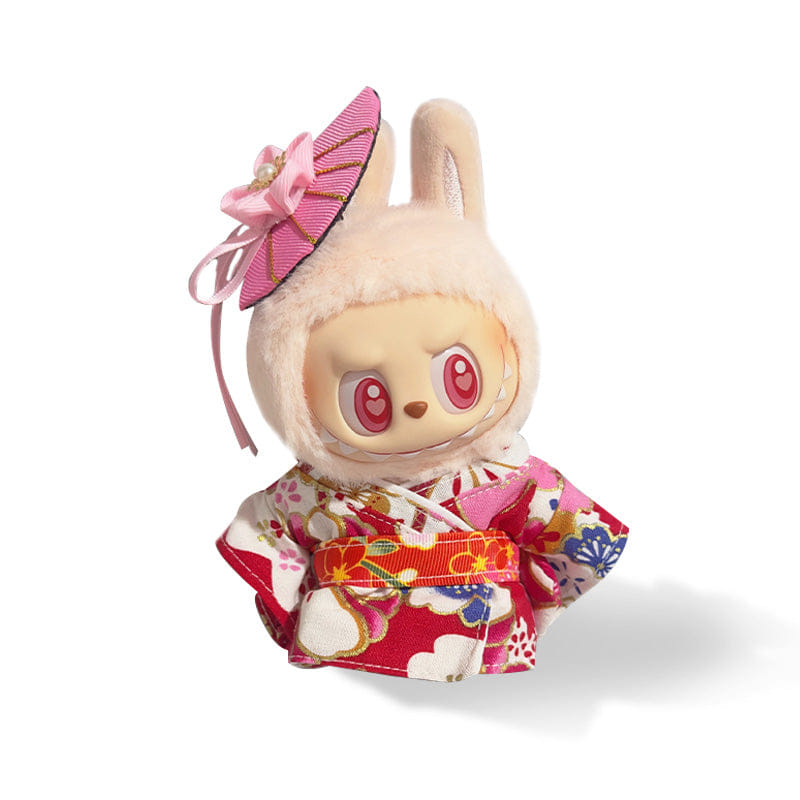 MY Funbox Official Store Labubu Outfit - Japanese Style Pink Kimono