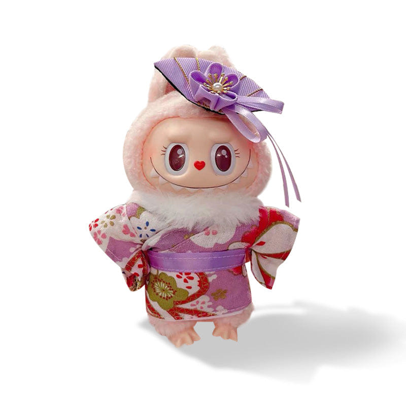 MY Funbox Official Store Labubu Outfit - Japanese Style Purple Kimono