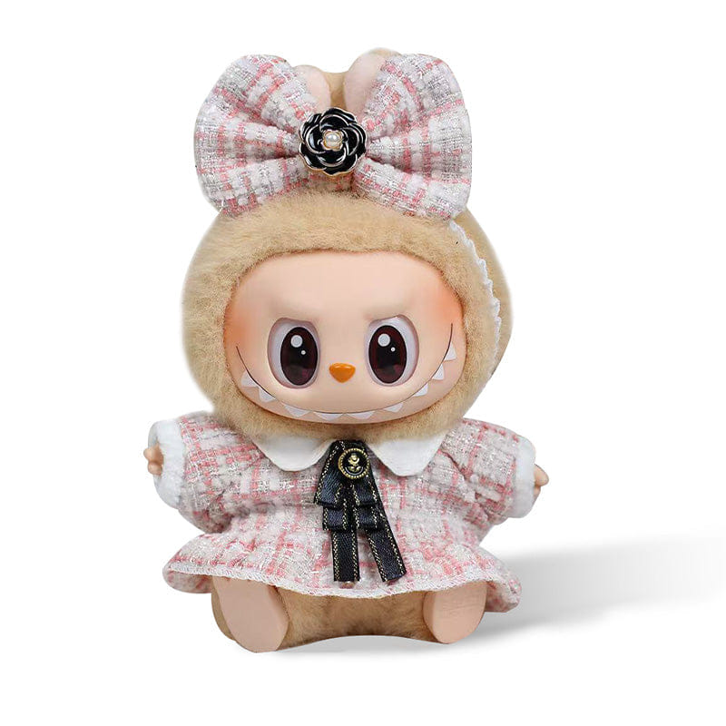 MY Funbox Official Store Labubu Outfit - Pink Skirt + Pink Bow
