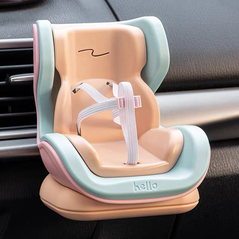 MY Funbox POP MART Labubu Acrylic Baby Car Seat orange + blue