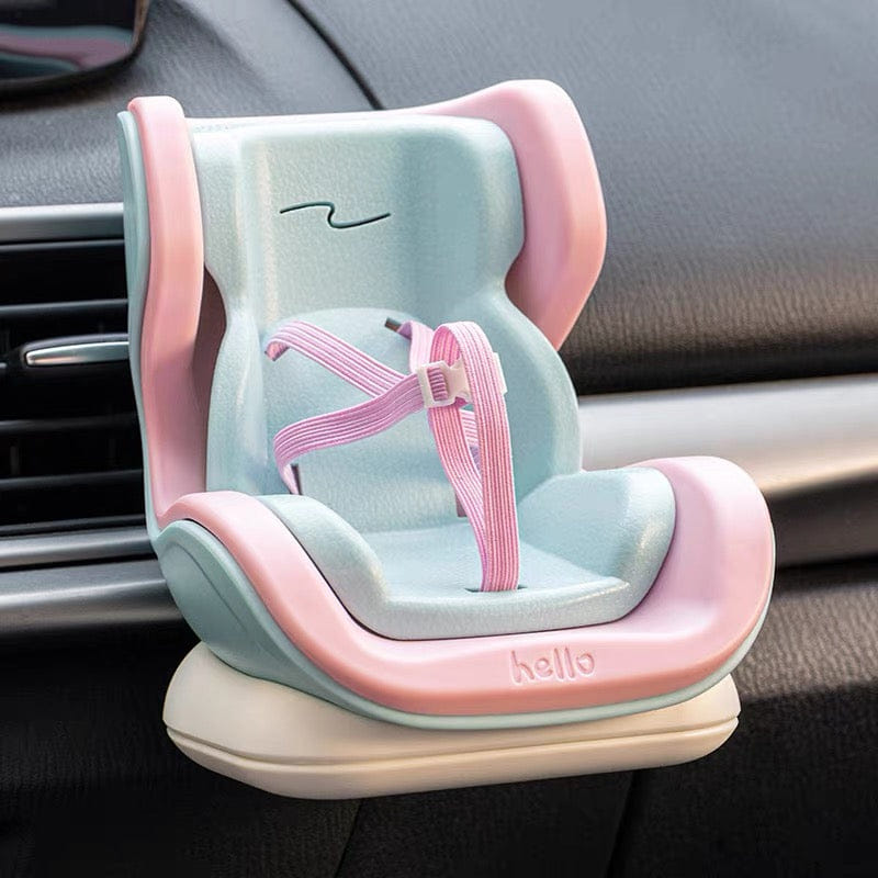 MY Funbox POP MART Labubu Acrylic Baby Car Seat pink + blue