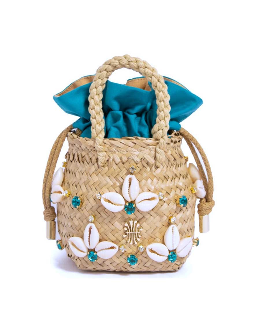 Le Nine Tiny Cotton Bud Bag - Blue Palladio