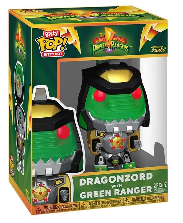 Funko Pop Mighty Morphin Power Rangers Dragonzord with Green Ranger Bitty Bot Vinyl Figure