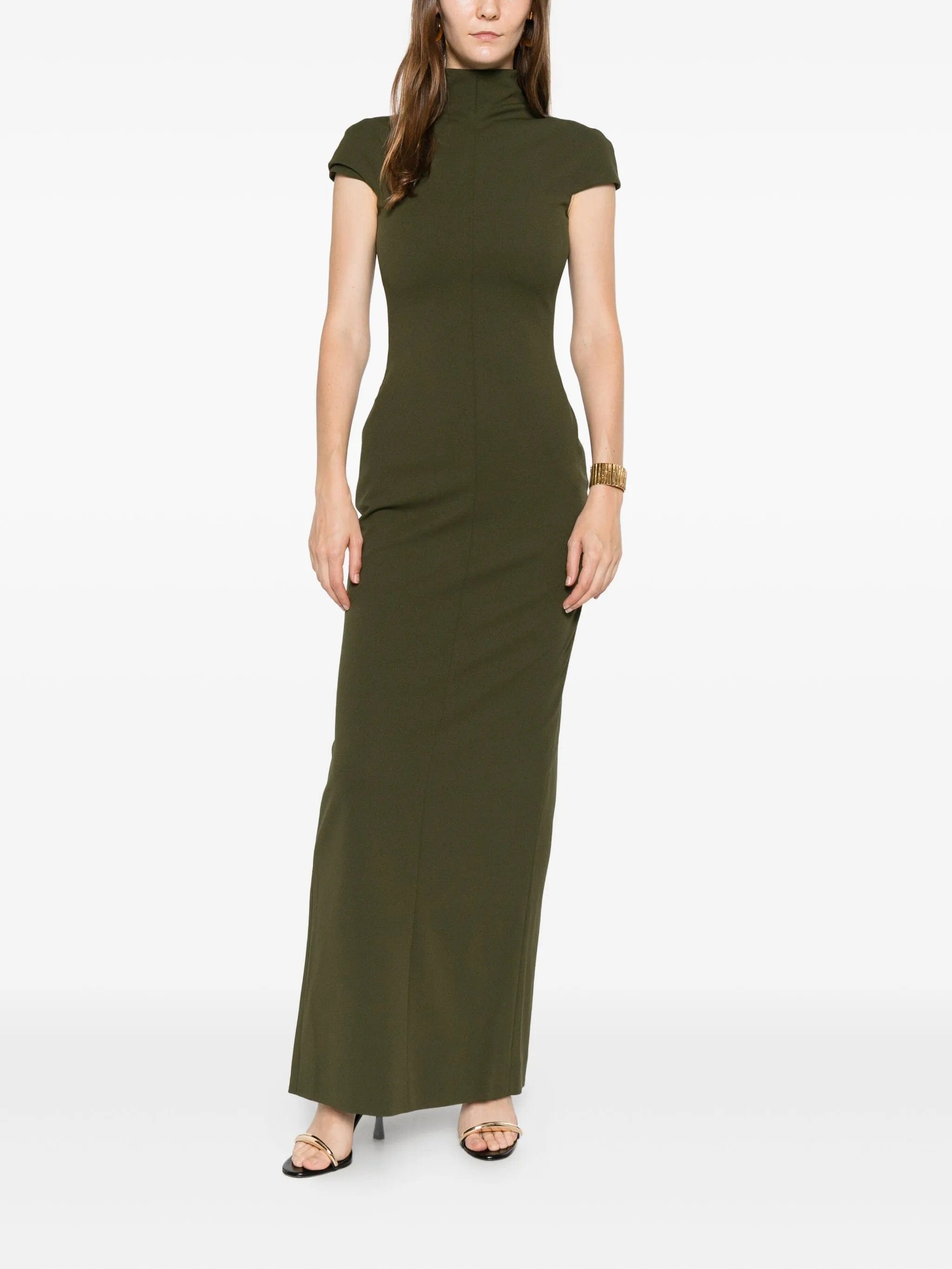 Solace London Lang high - neck maxi dress
