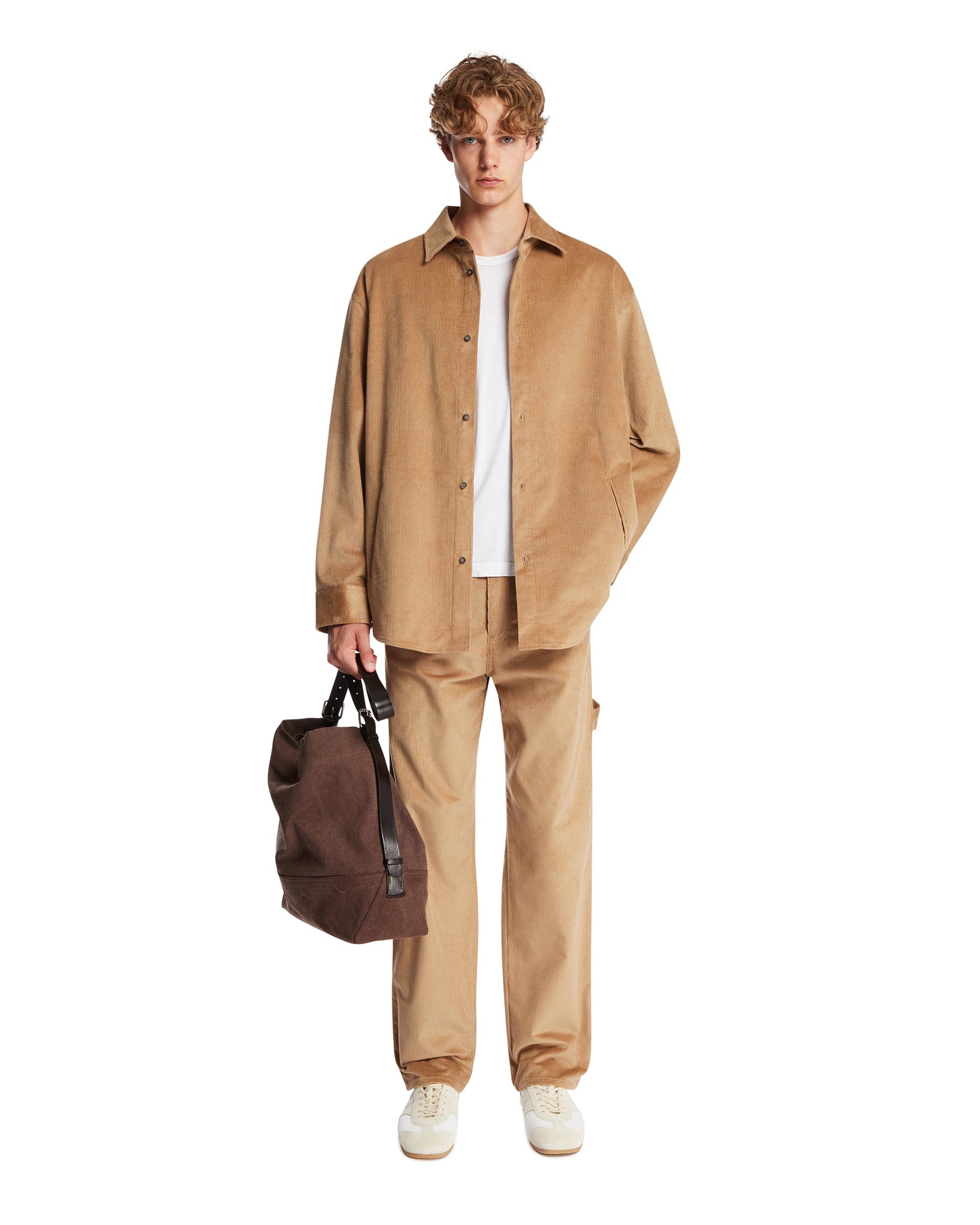 Darkpark Camicia In Cotone A Costine Beige