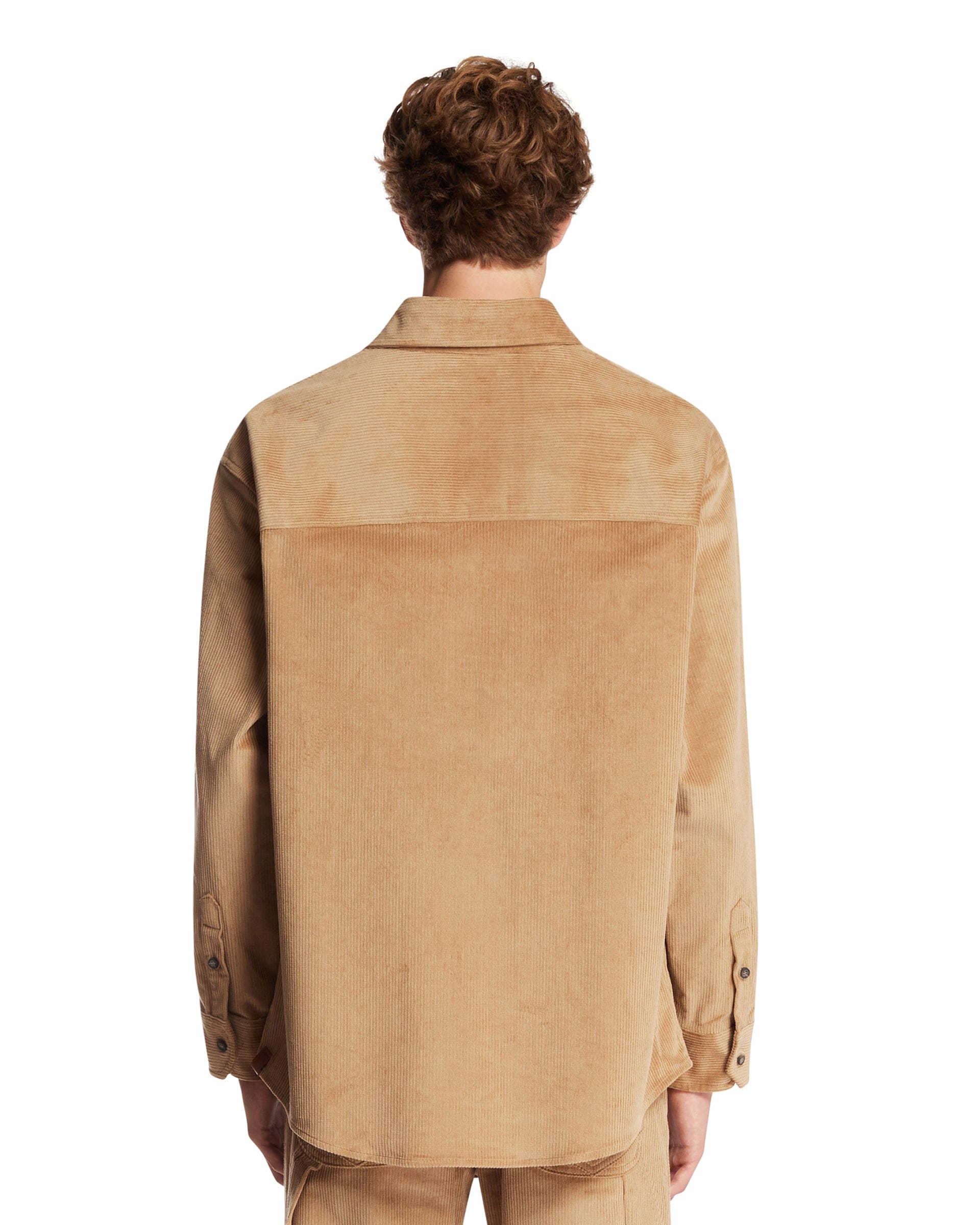 Darkpark Camicia In Cotone A Costine Beige