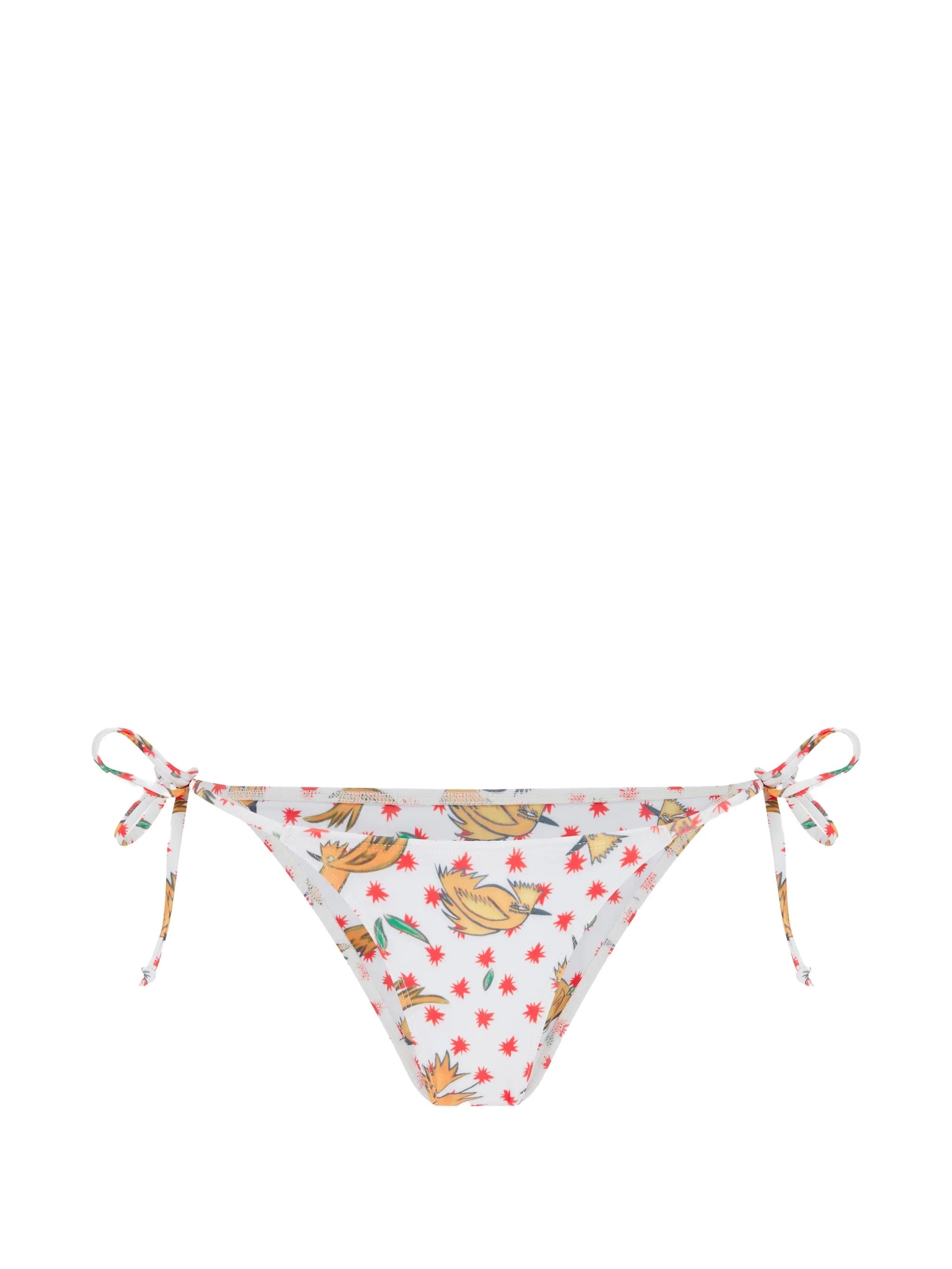 Donde Esteban bird - print side - tie bikini bottoms
