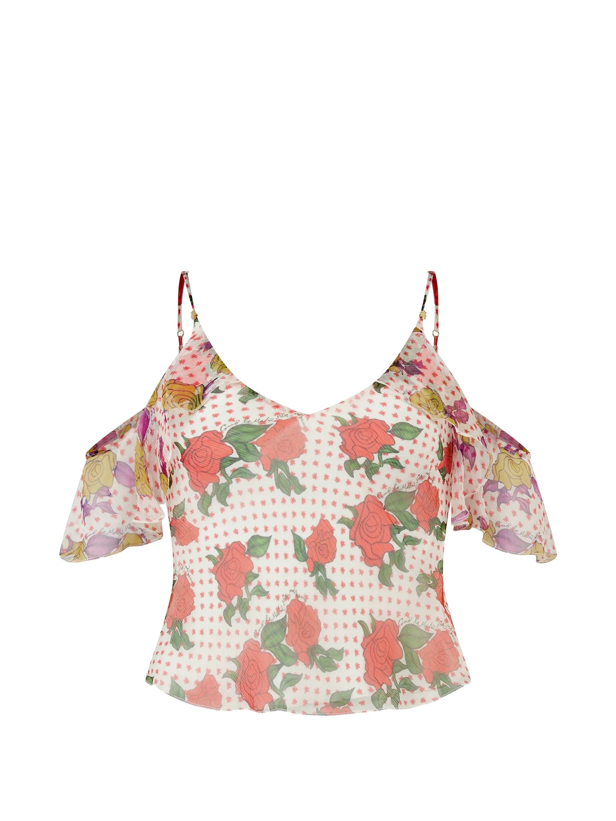 Donde Esteban floral - print ruffled blouse