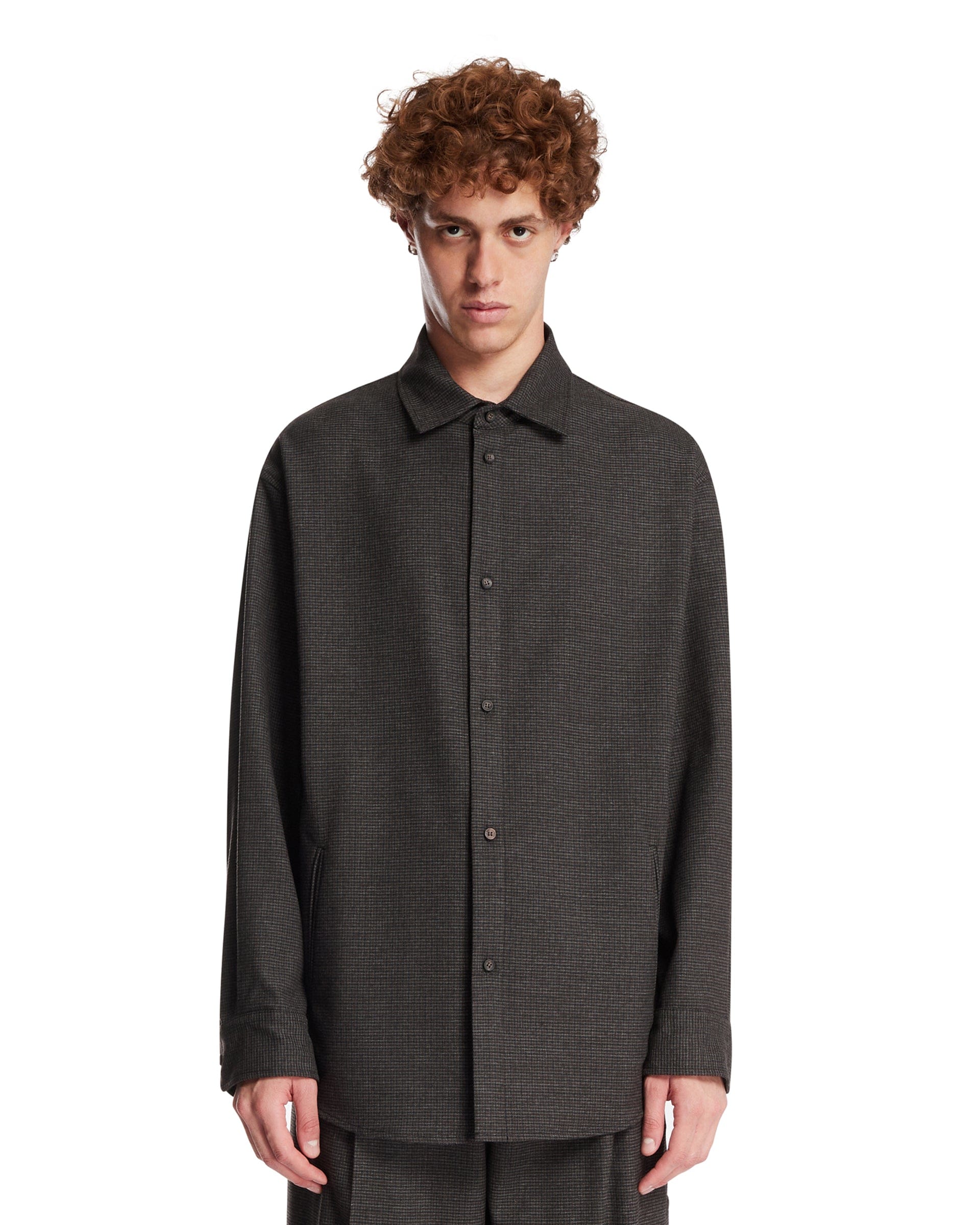 Darkpark Overshirt In Viscosa Keanu Grigia