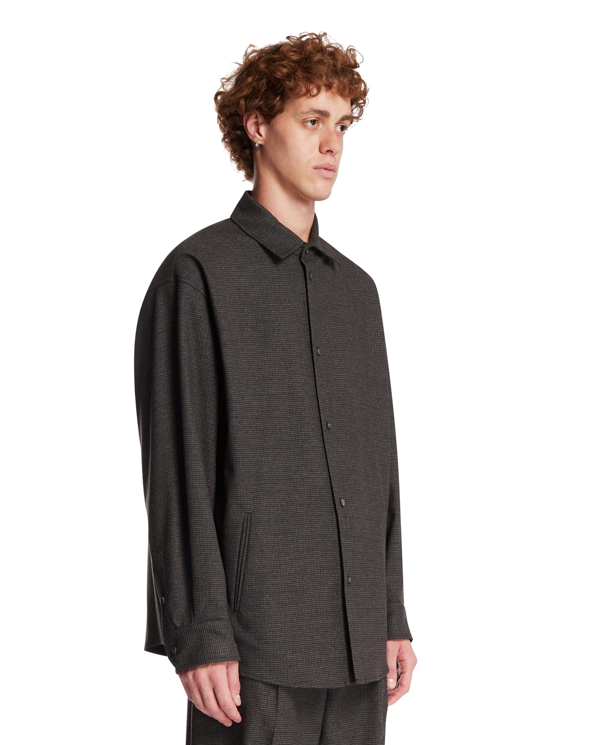 Darkpark Overshirt In Viscosa Keanu Grigia