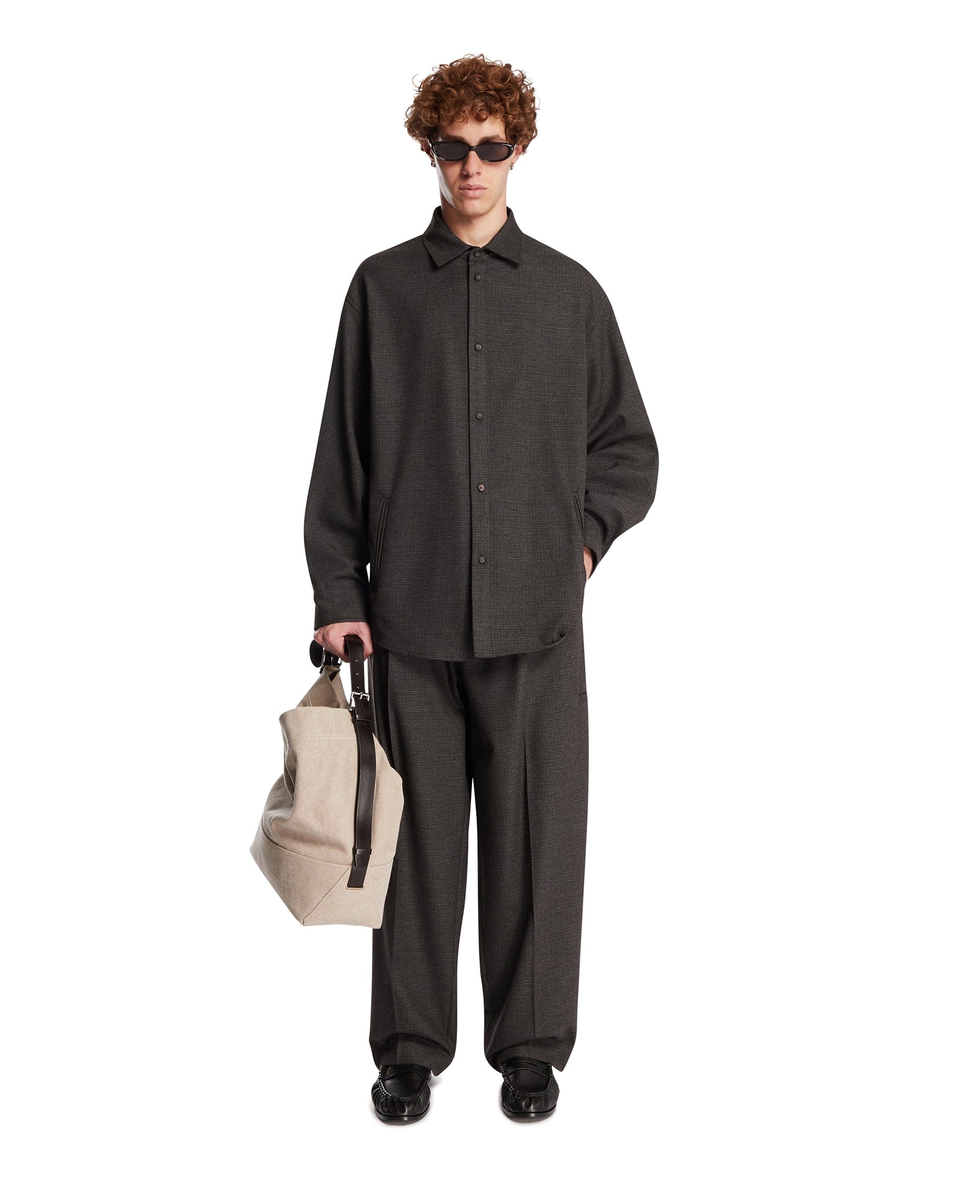 Darkpark Overshirt In Viscosa Keanu Grigia