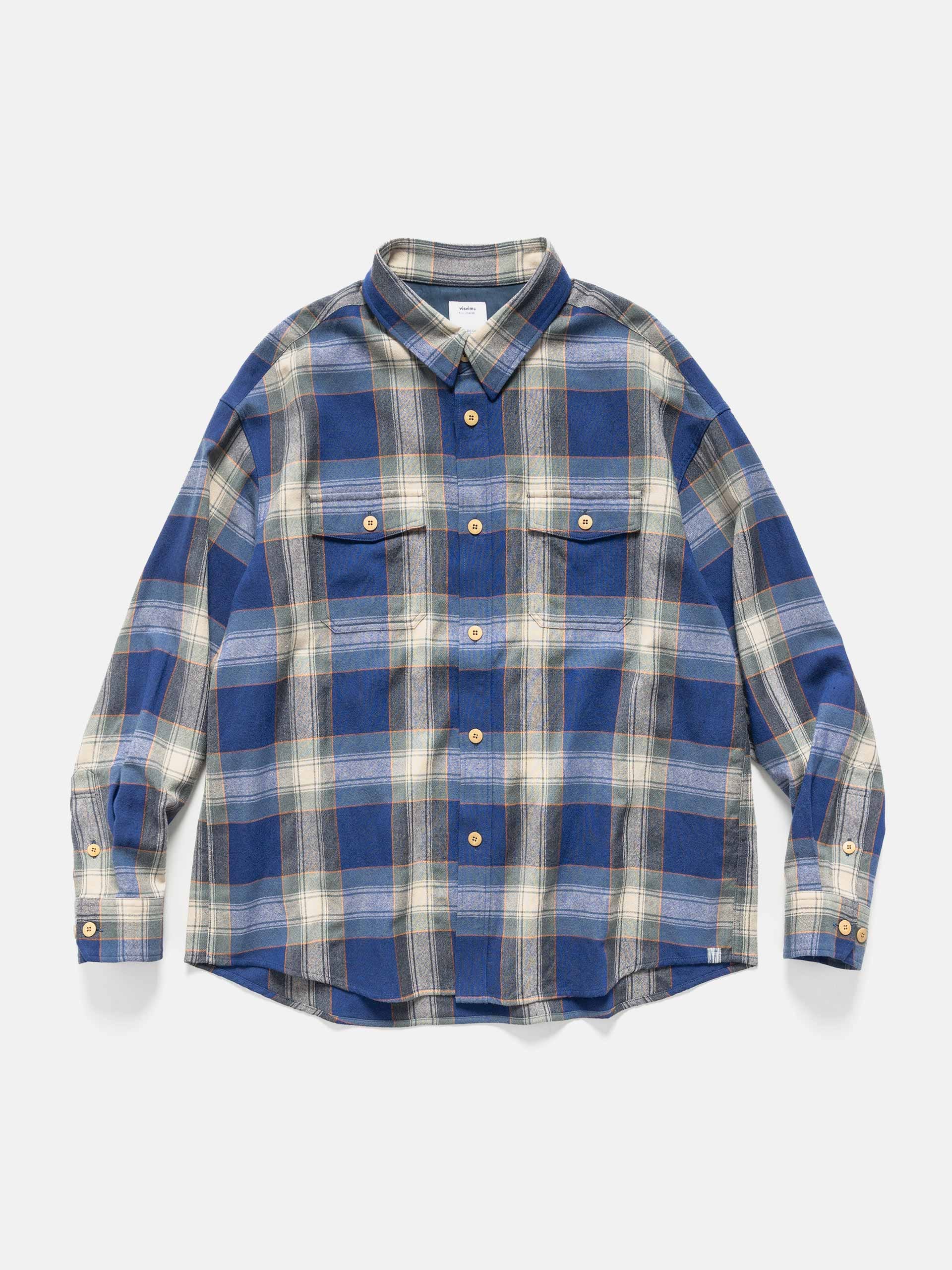 Visvim Lumber Check L/S Blue