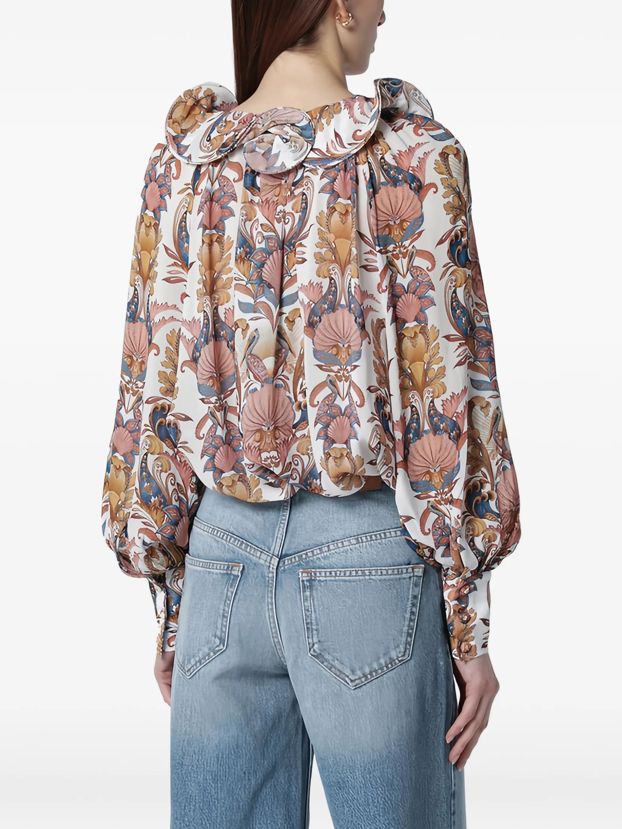 FARM Rio ruffled floral blouse