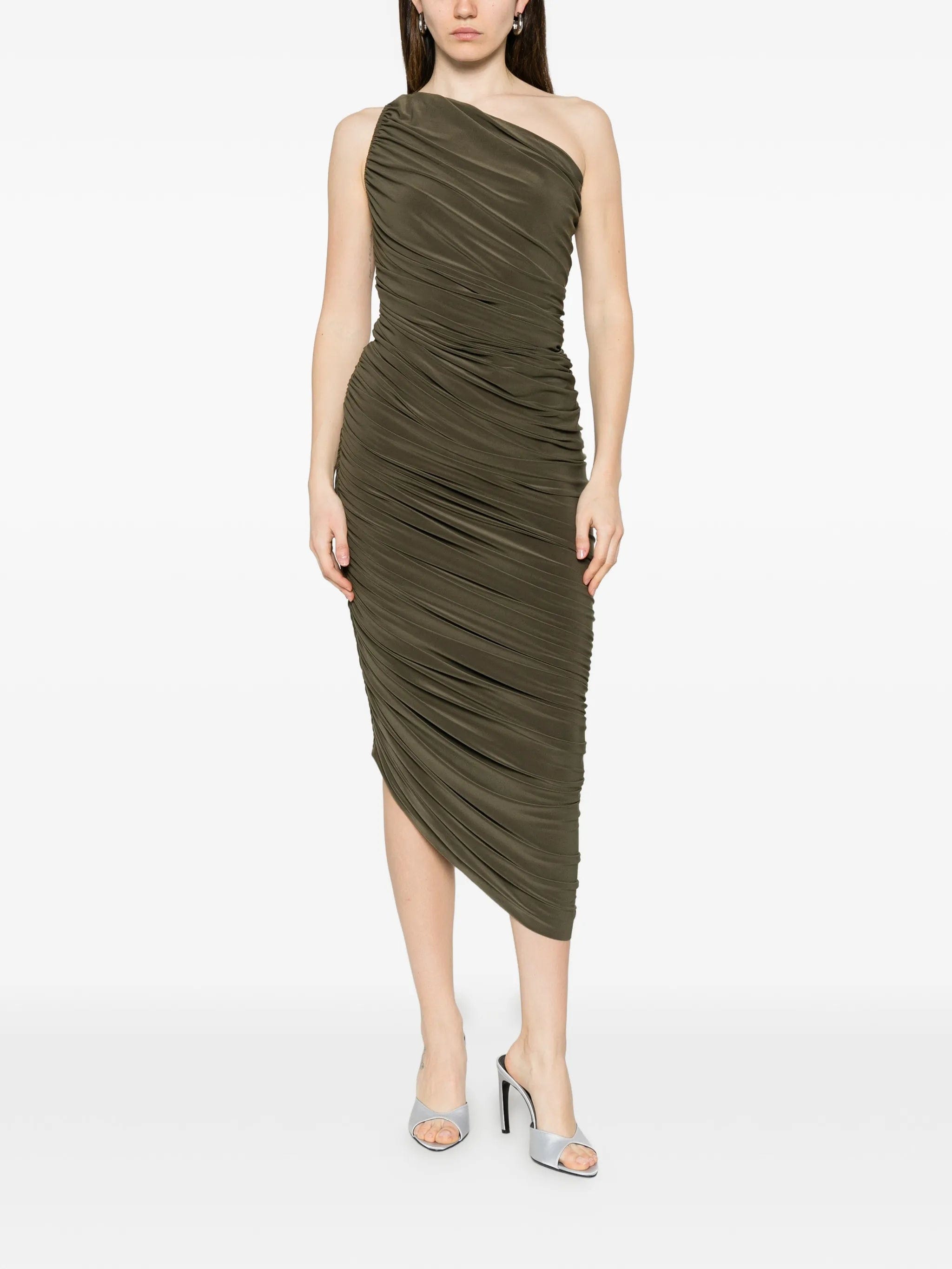 Norma Kamali Diana ruched dress