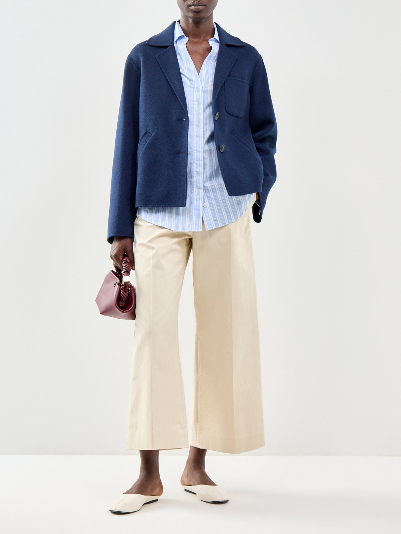Weekend Max Mara Pelota Wool Coat Blue