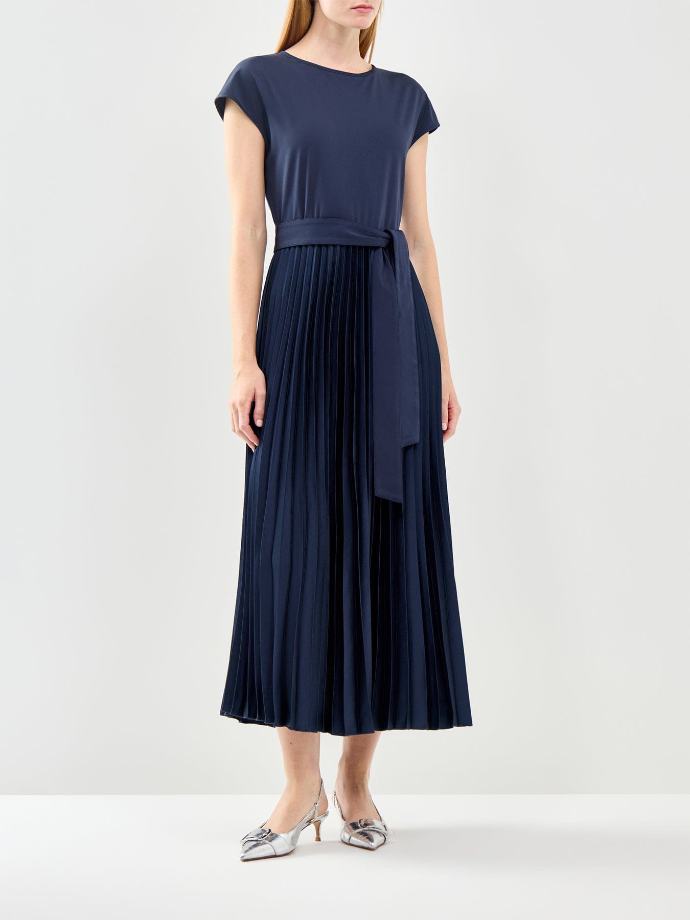 Weekend Max Mara Gela Jersey A - Line Dress Navy