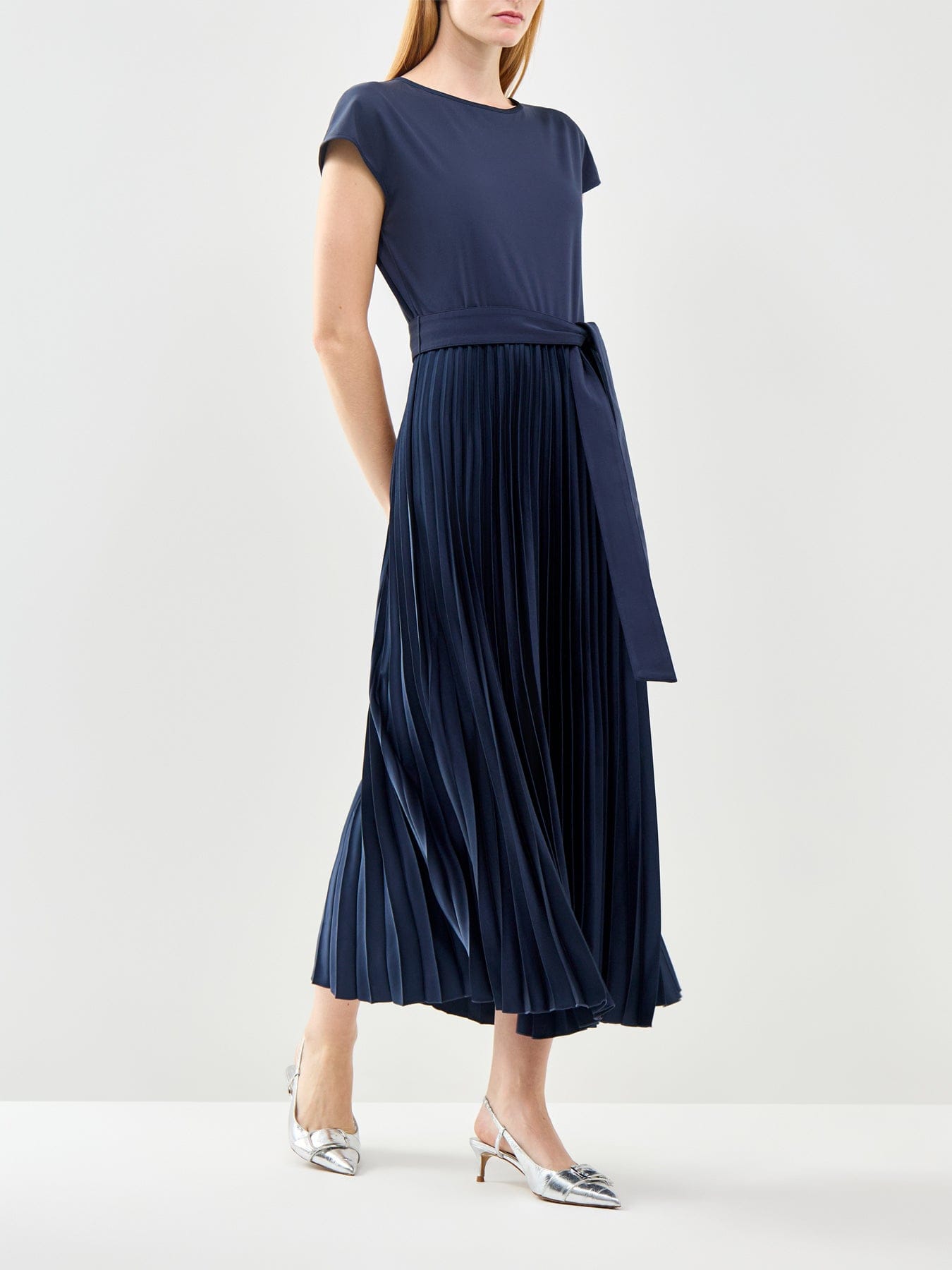 Weekend Max Mara Gela Jersey A - Line Dress Navy
