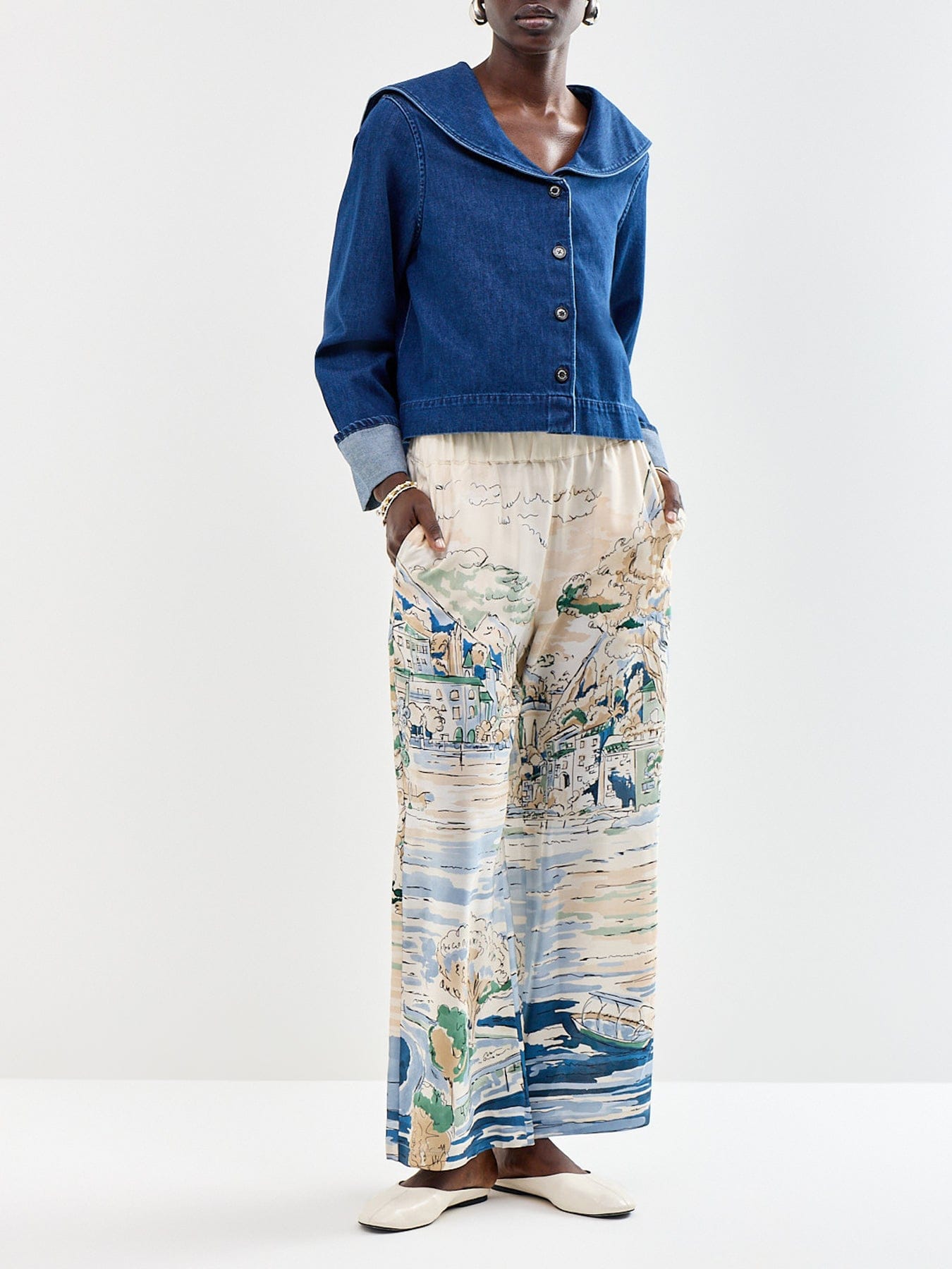 Weekend Max Mara Curva Trousers Blue