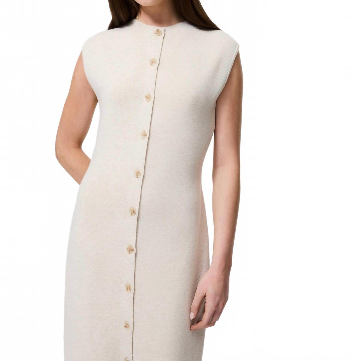 Knit Marley Knit Buttondown Midi Dress In Oatmeal Mel