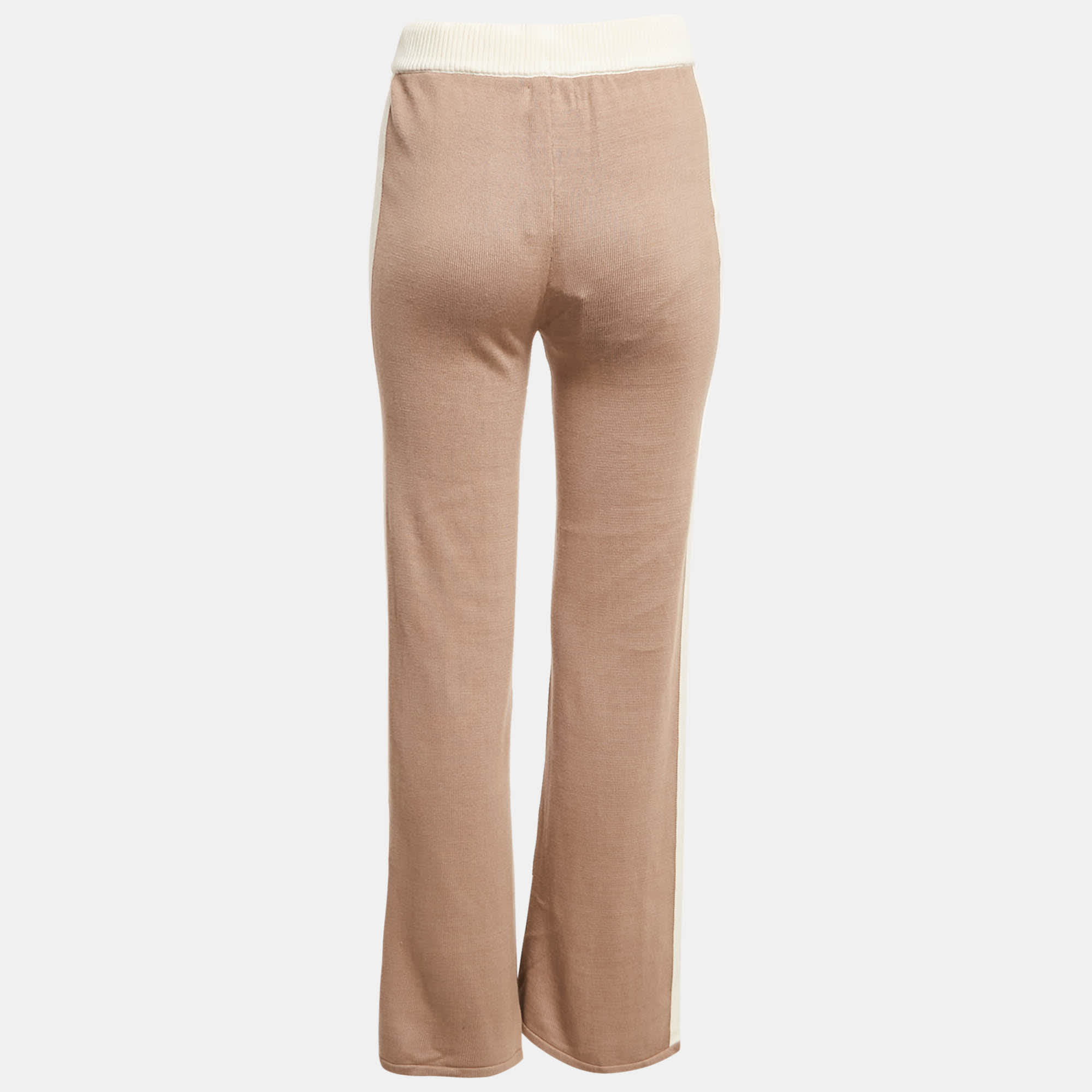 Knit Monrow Dark Beige Knit Panel Detail Lounge Pants
