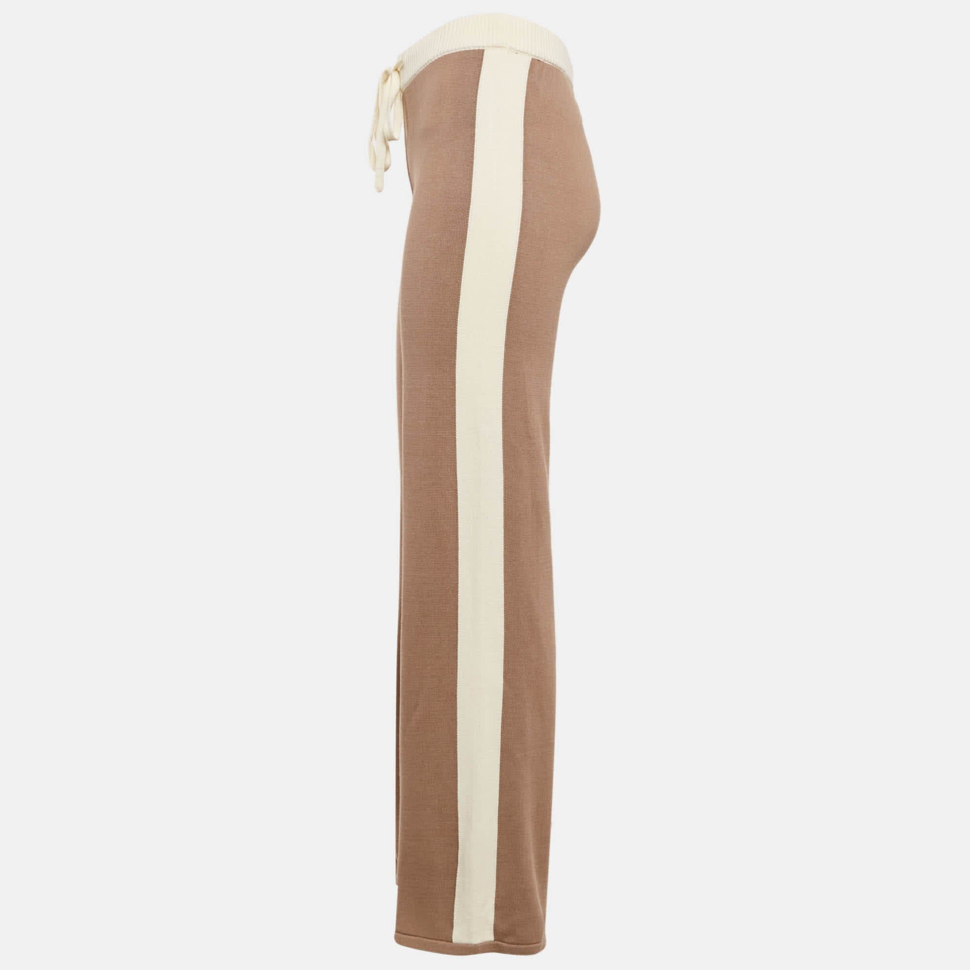 Knit Monrow Dark Beige Knit Panel Detail Lounge Pants