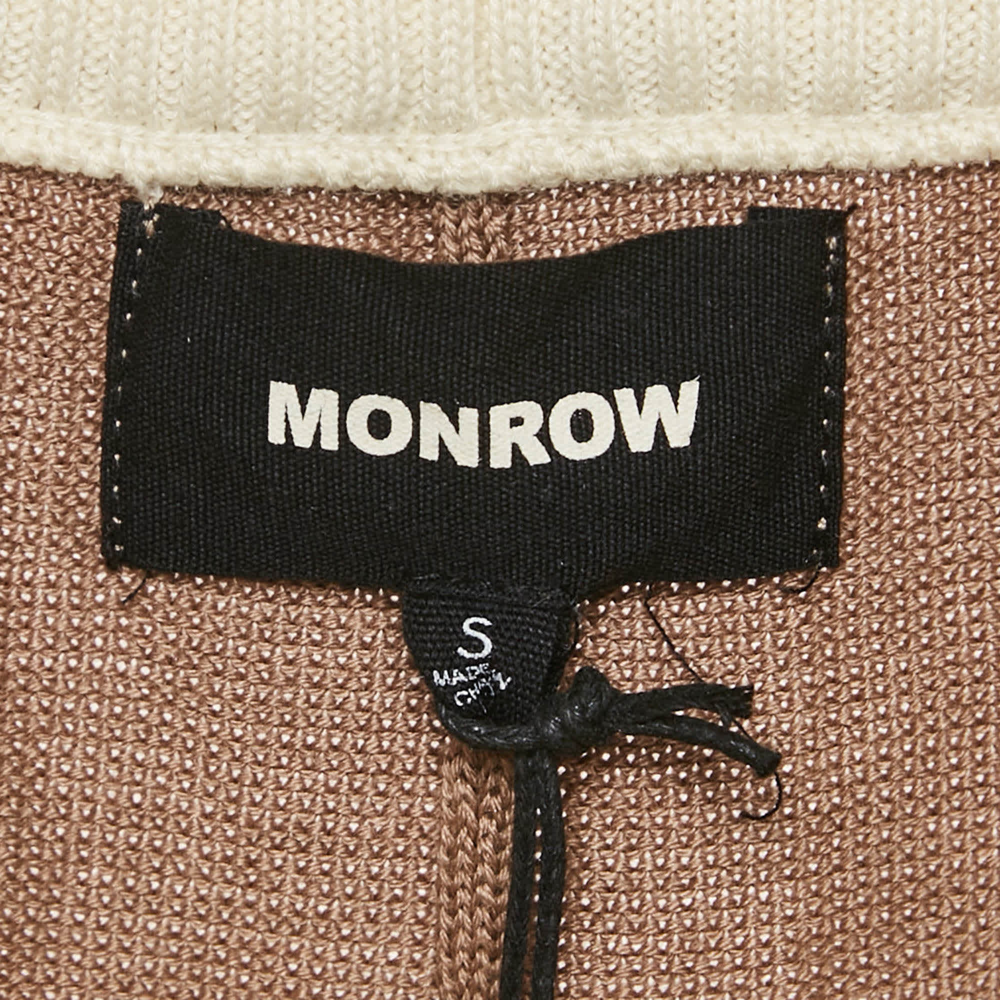 Knit Monrow Dark Beige Knit Panel Detail Lounge Pants