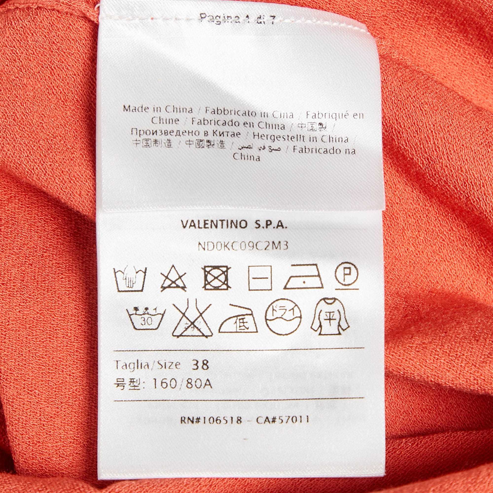Knit Orange Stretch Knit Crewneck Sweatshirt