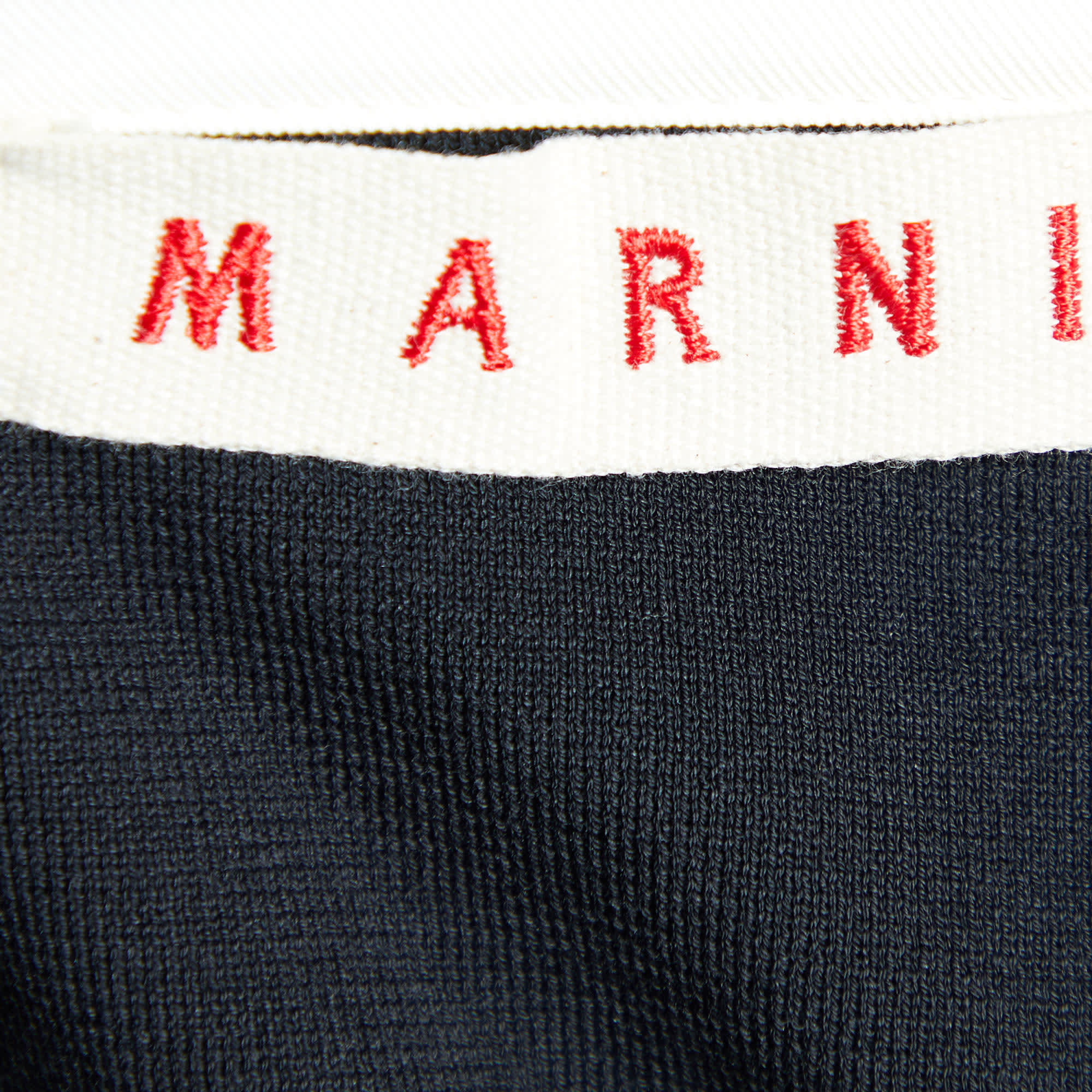 Knit Black Cotton Knit Capri Pants