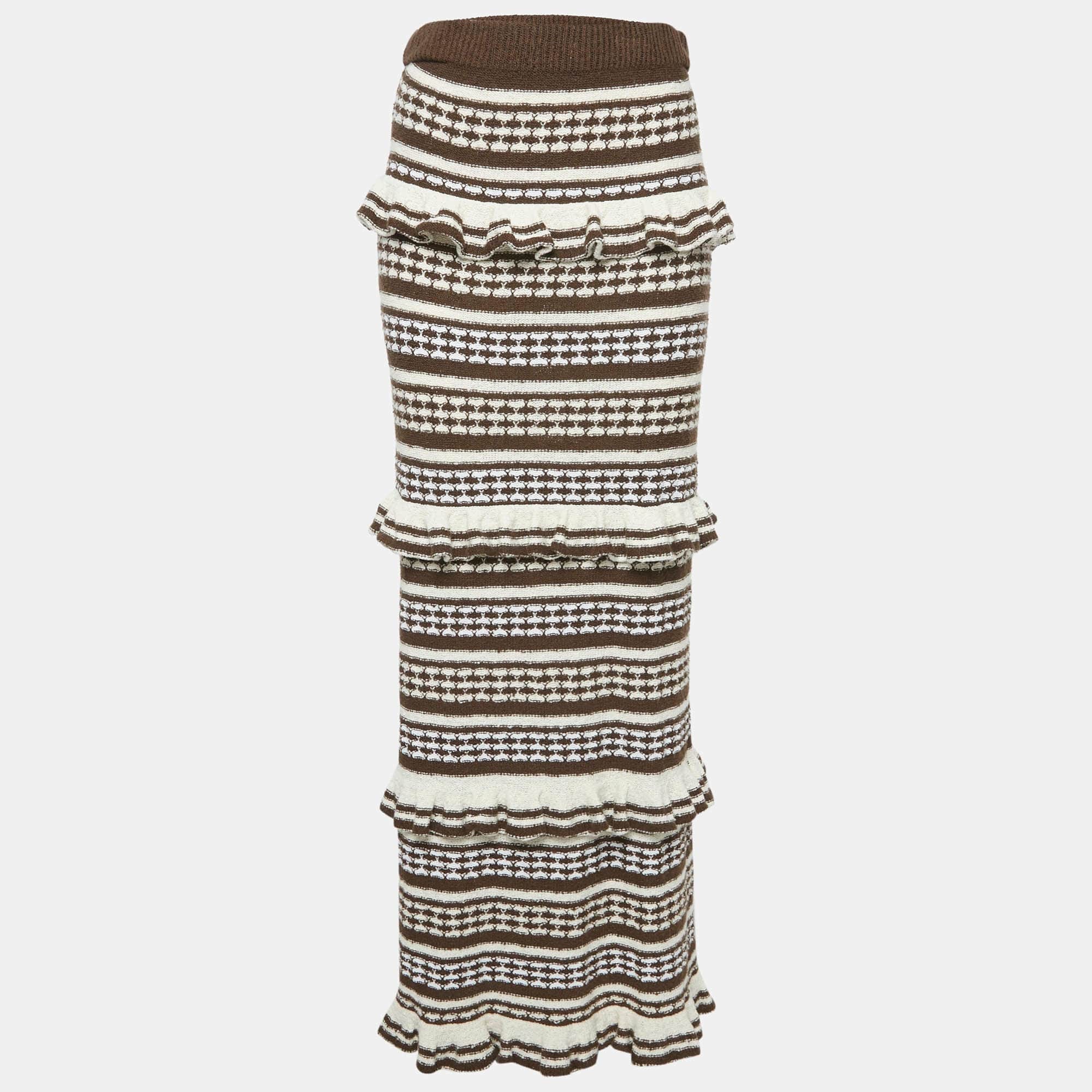 Knit Brown Knit Kaely Maxi Skirt