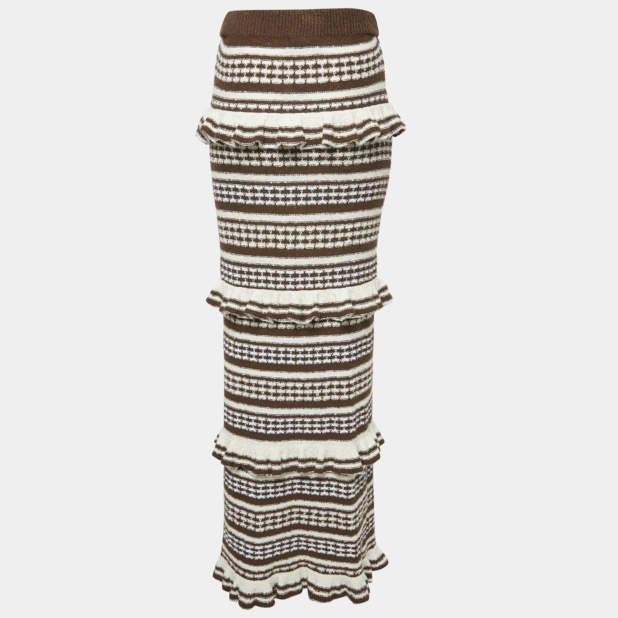 Knit Brown Knit Kaely Maxi Skirt