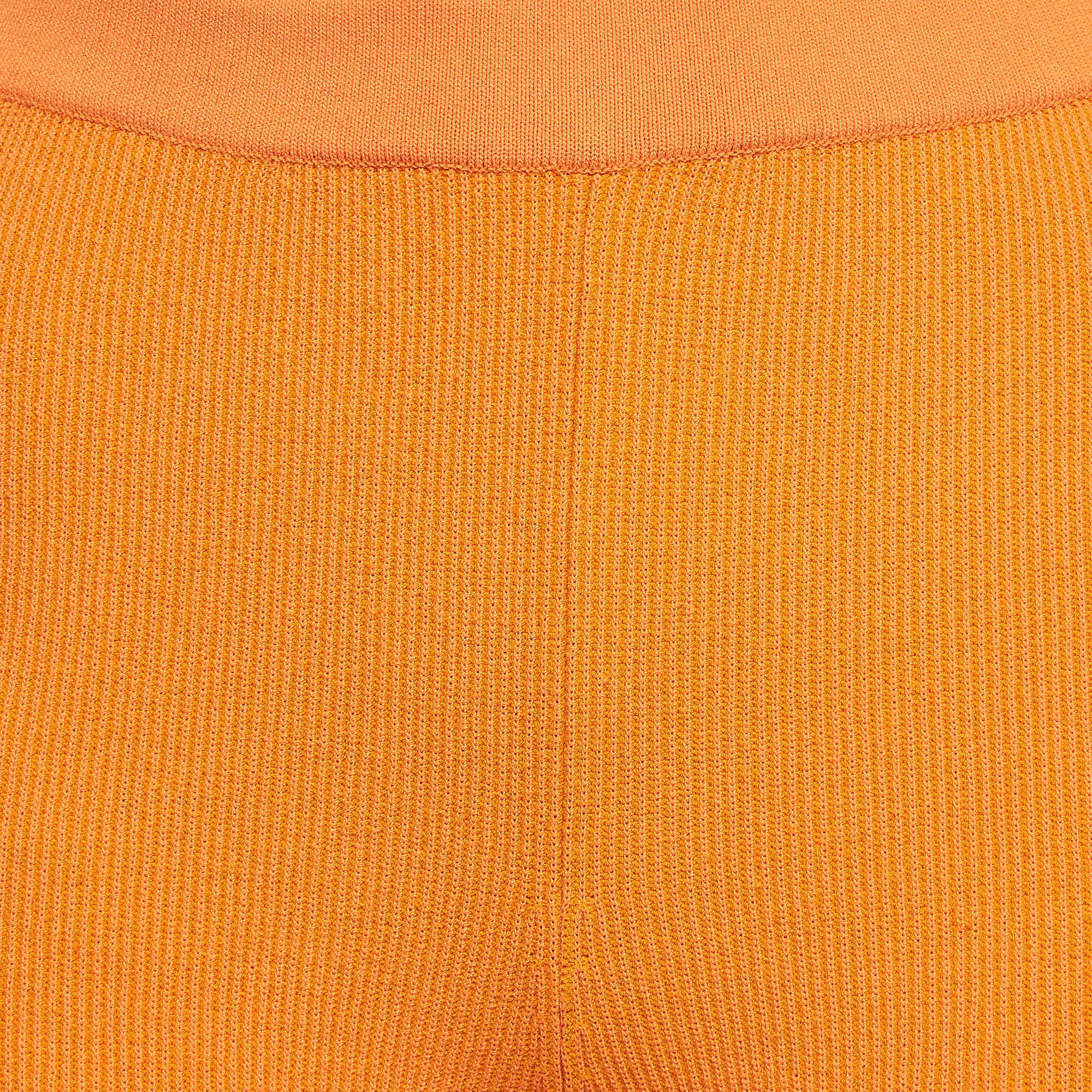 Knit Orange Rib Knit Le Short Arancia Biker Shorts