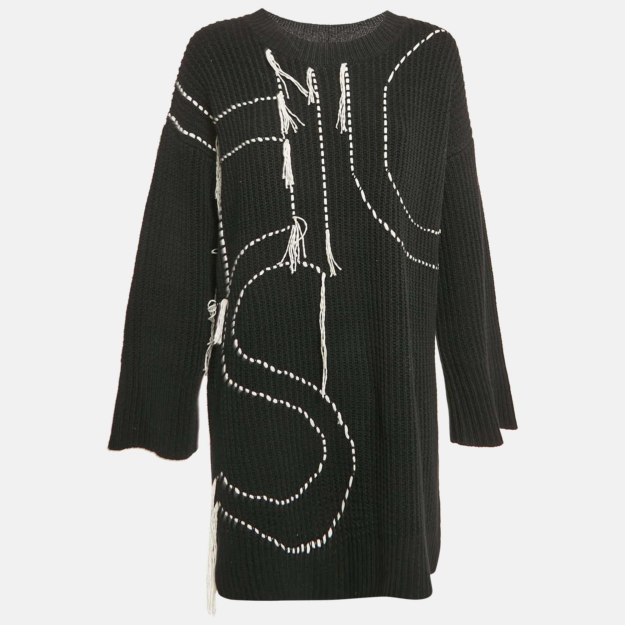 Knit Black Fancy Knit Jumper