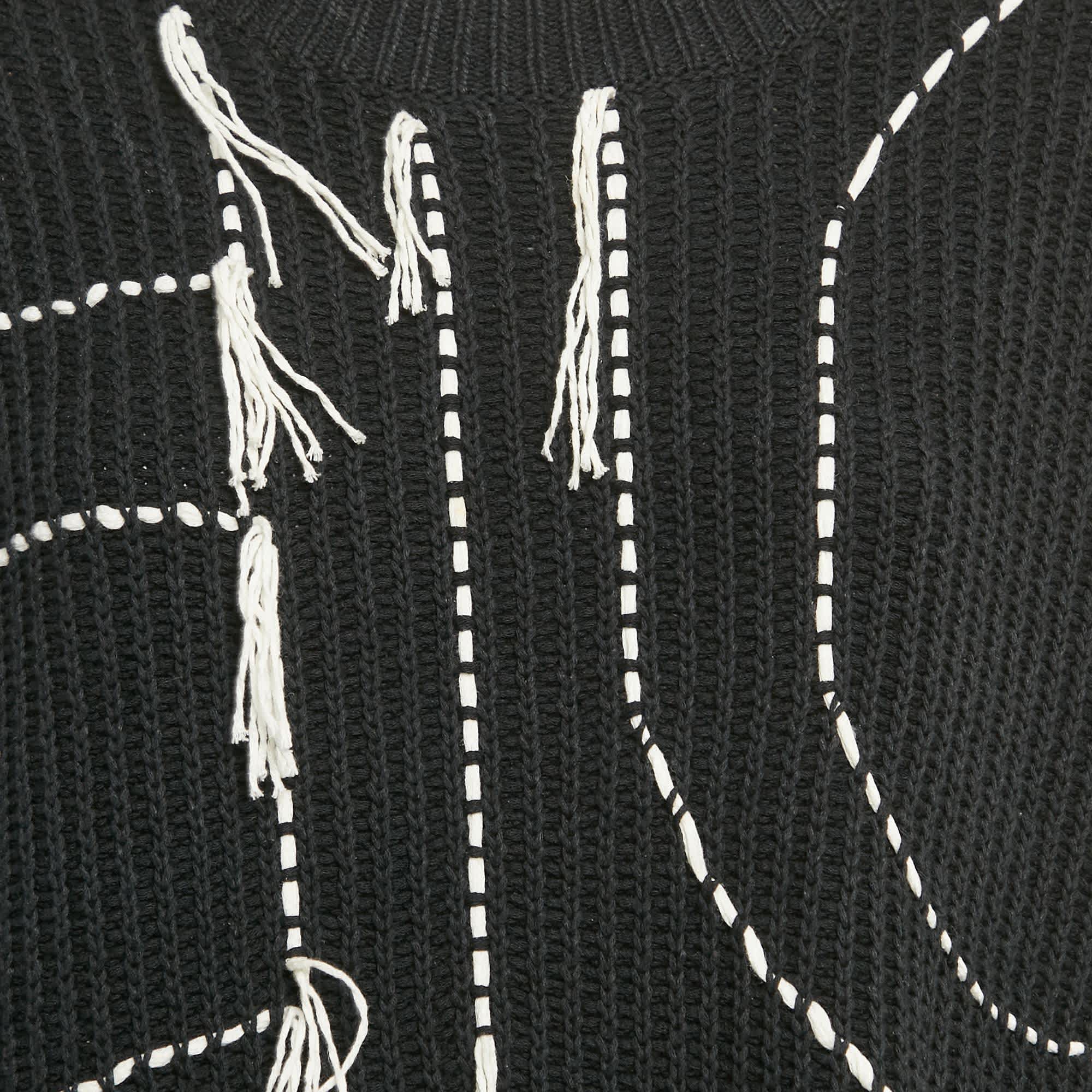 Knit Black Fancy Knit Jumper