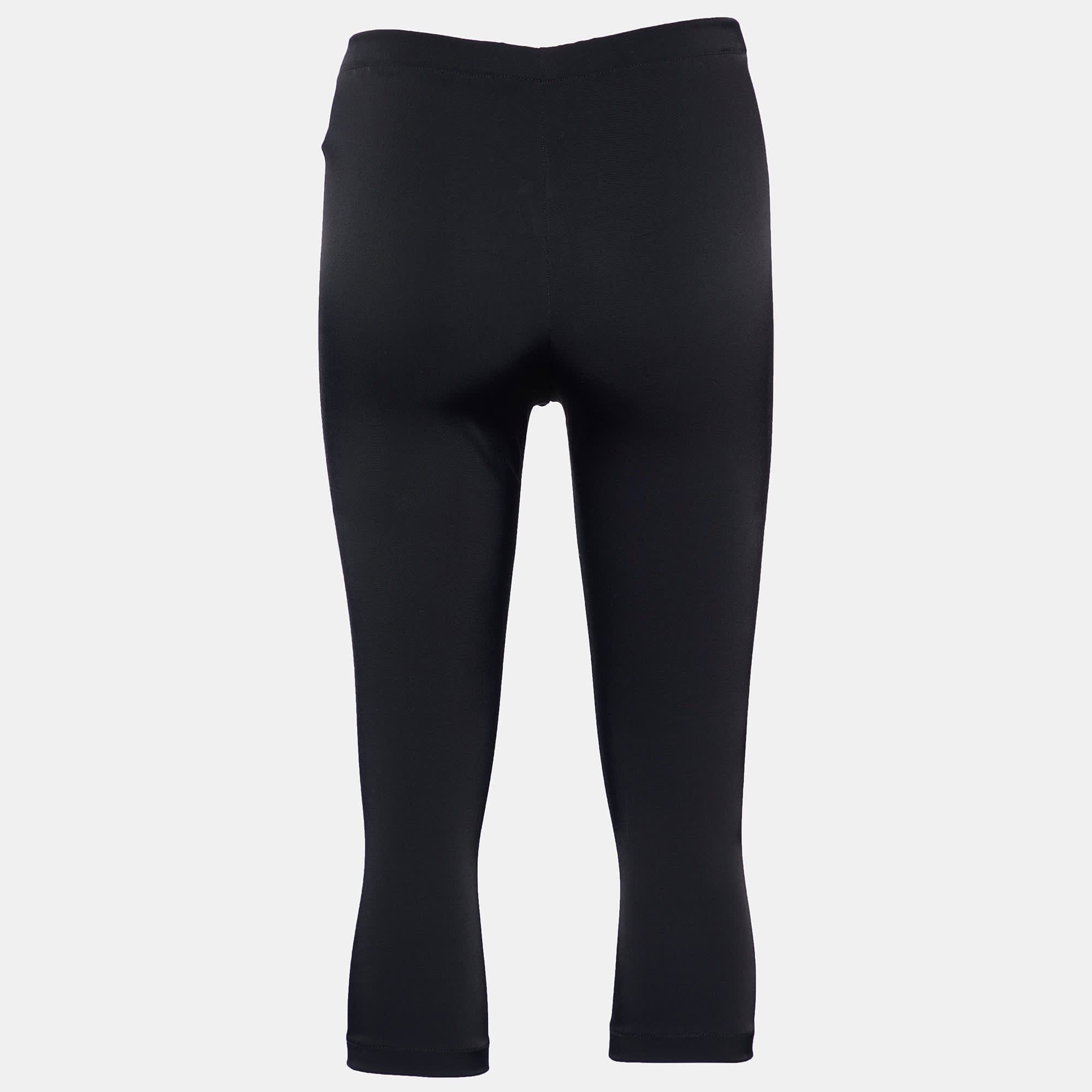 Knit Black Knit Cropped Leggings