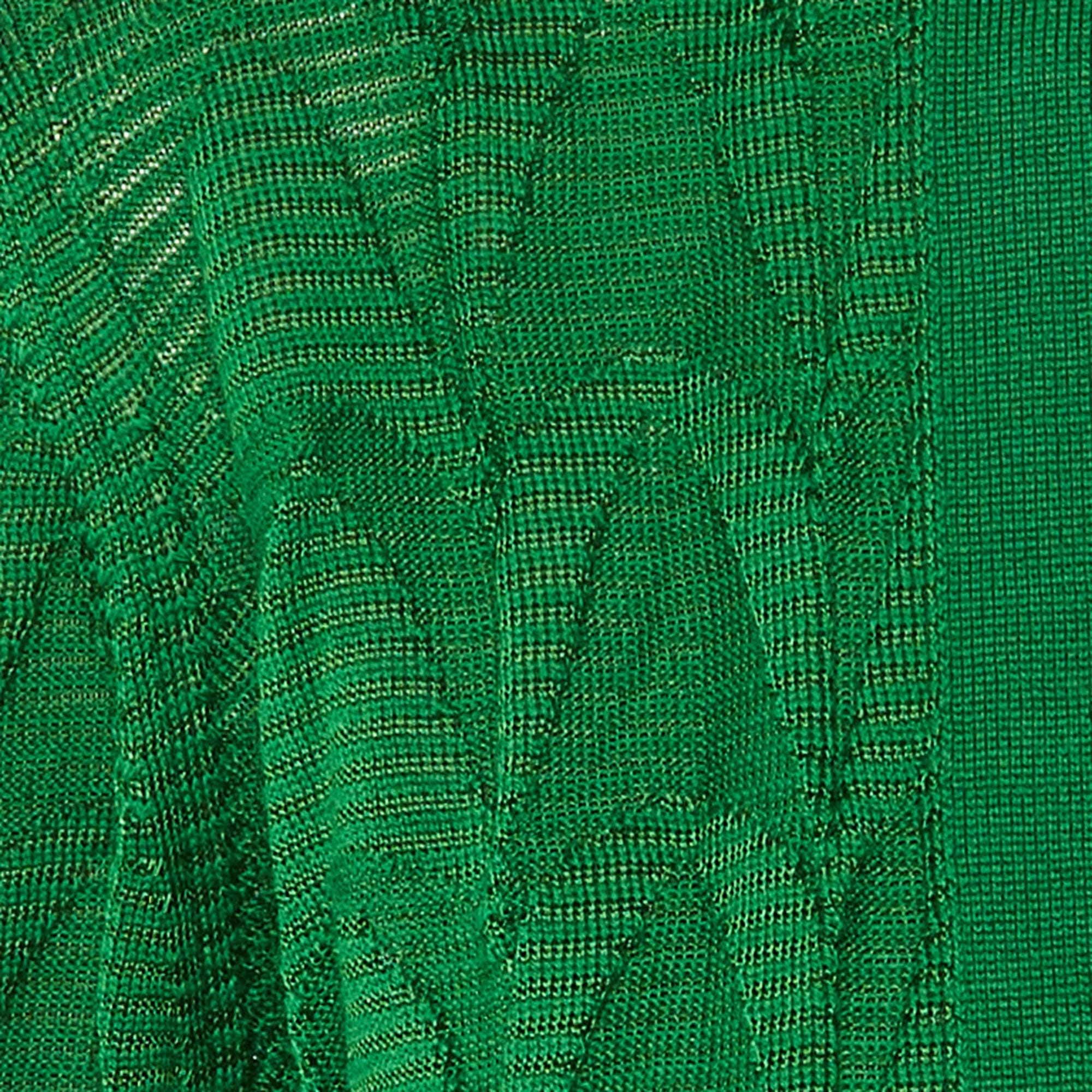Knit Green Knit Open Front Cardigan
