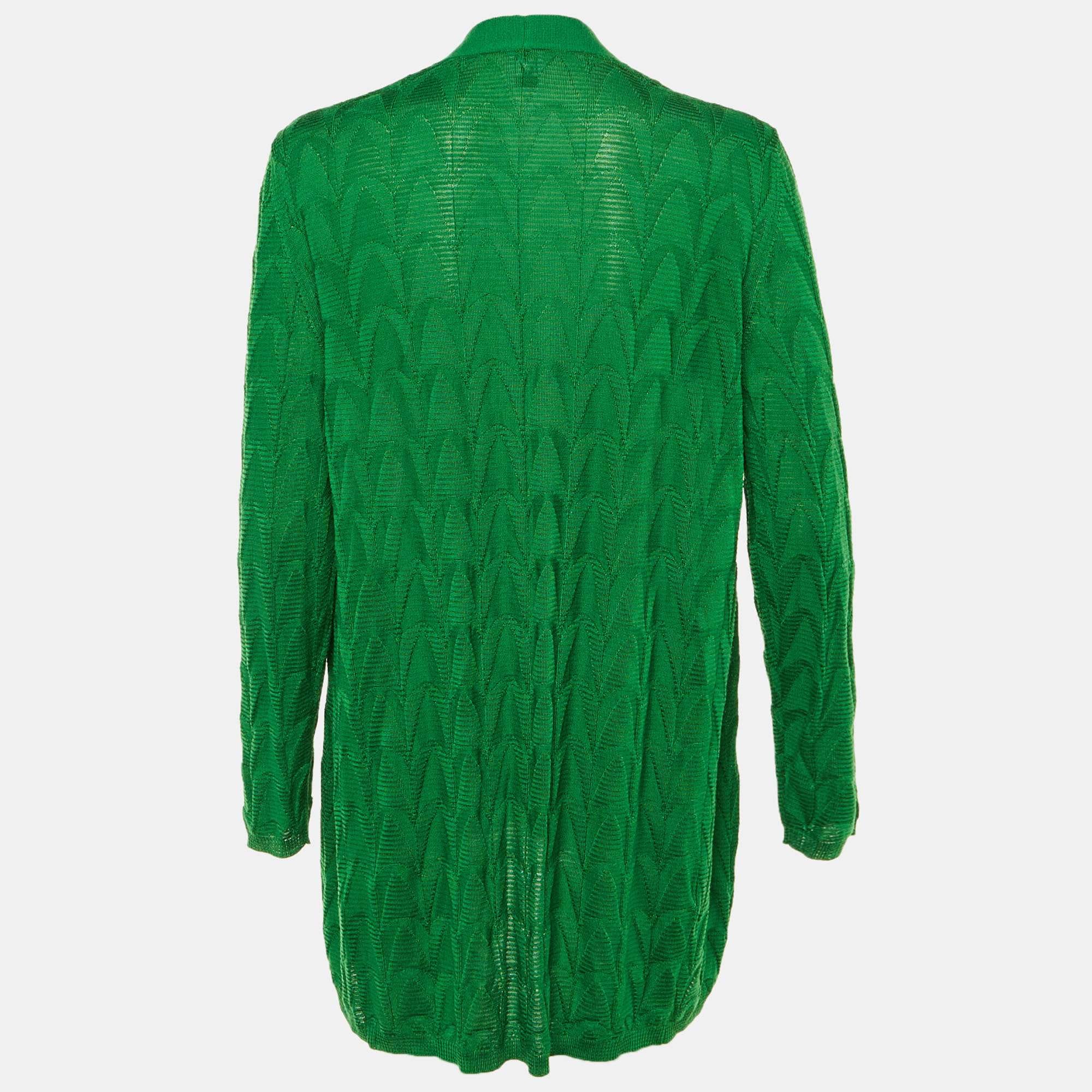 Knit Green Knit Open Front Cardigan