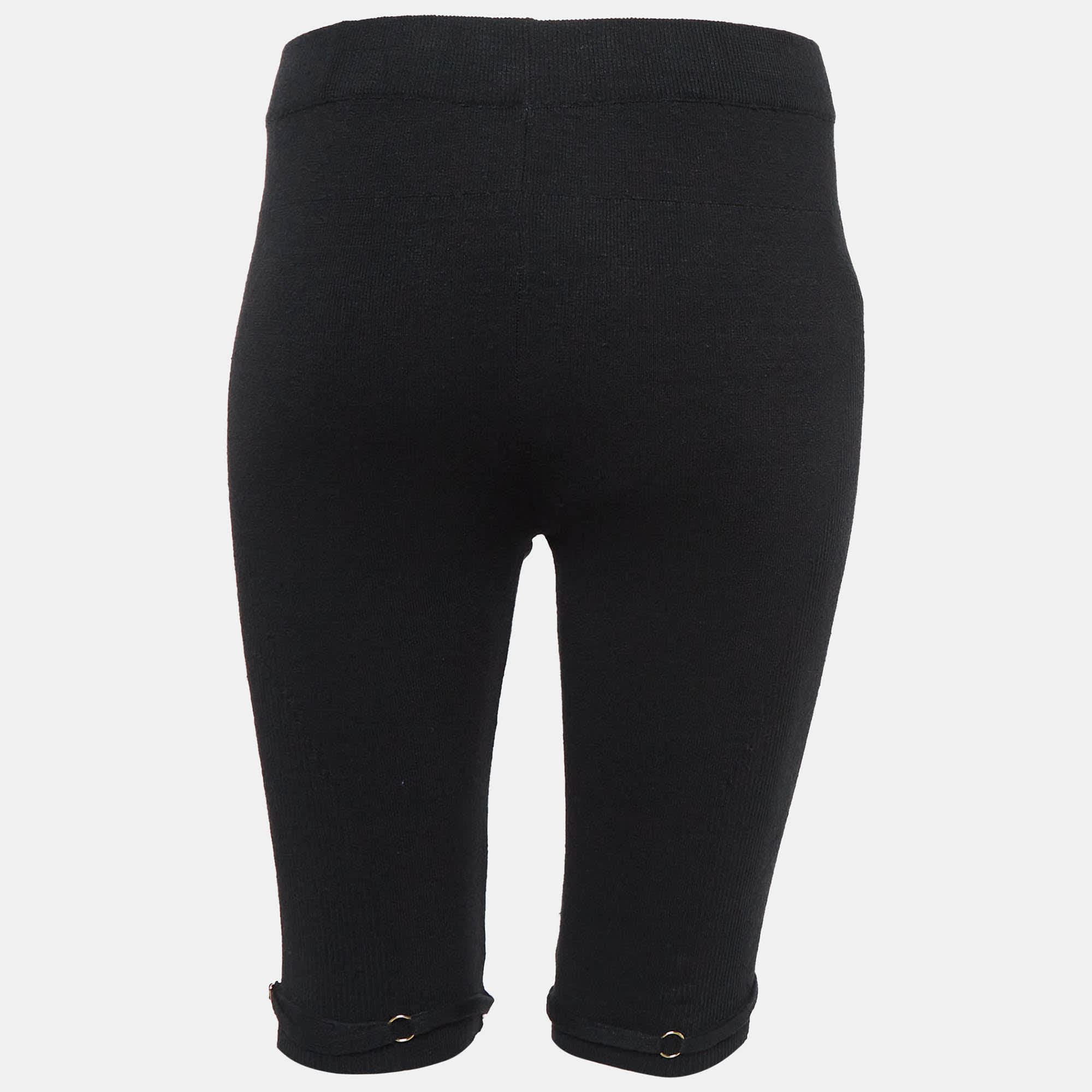 Knit Black Rib Knit Sierra Biker Shorts
