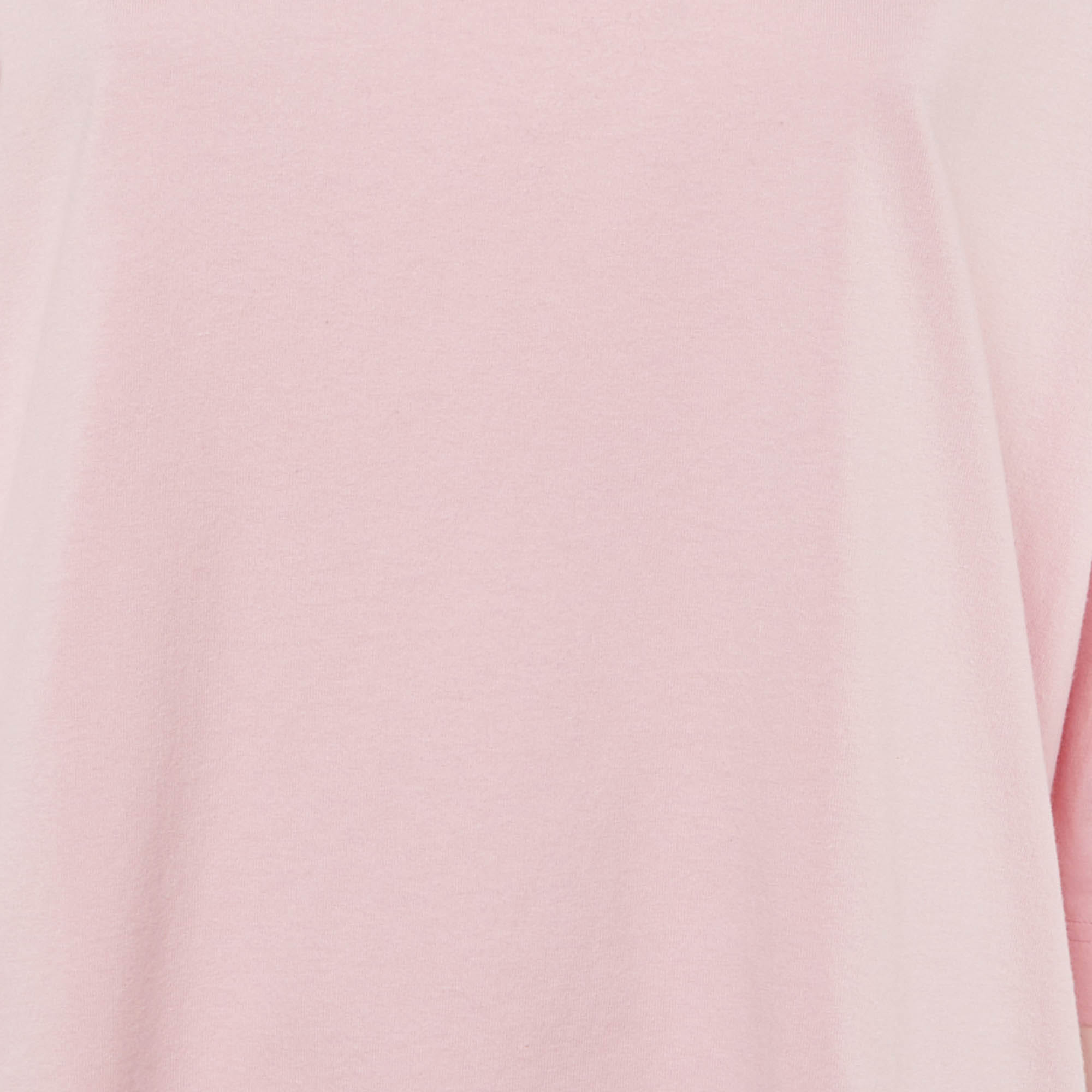 Knit Pink Cotton Knit Oversized T - Shirt