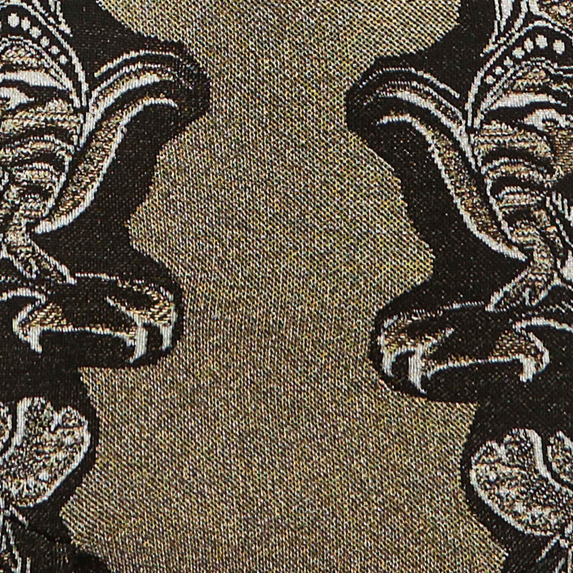 Knit Black Eagle Patterned Lurex Knit Short Dress