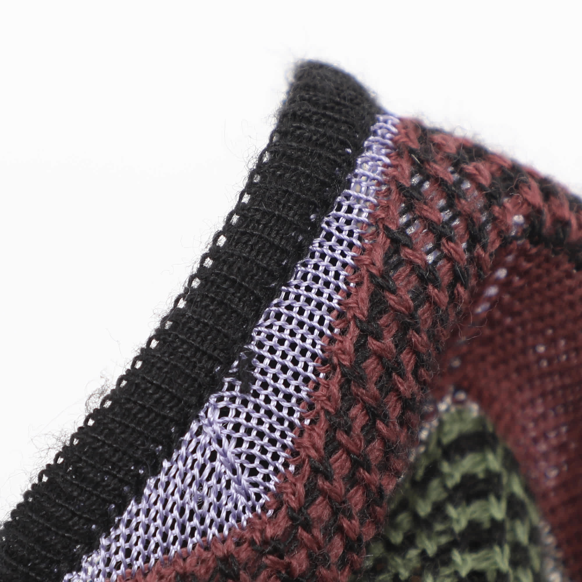 Knit Multicolor Zig Zag Knit Mini Dress