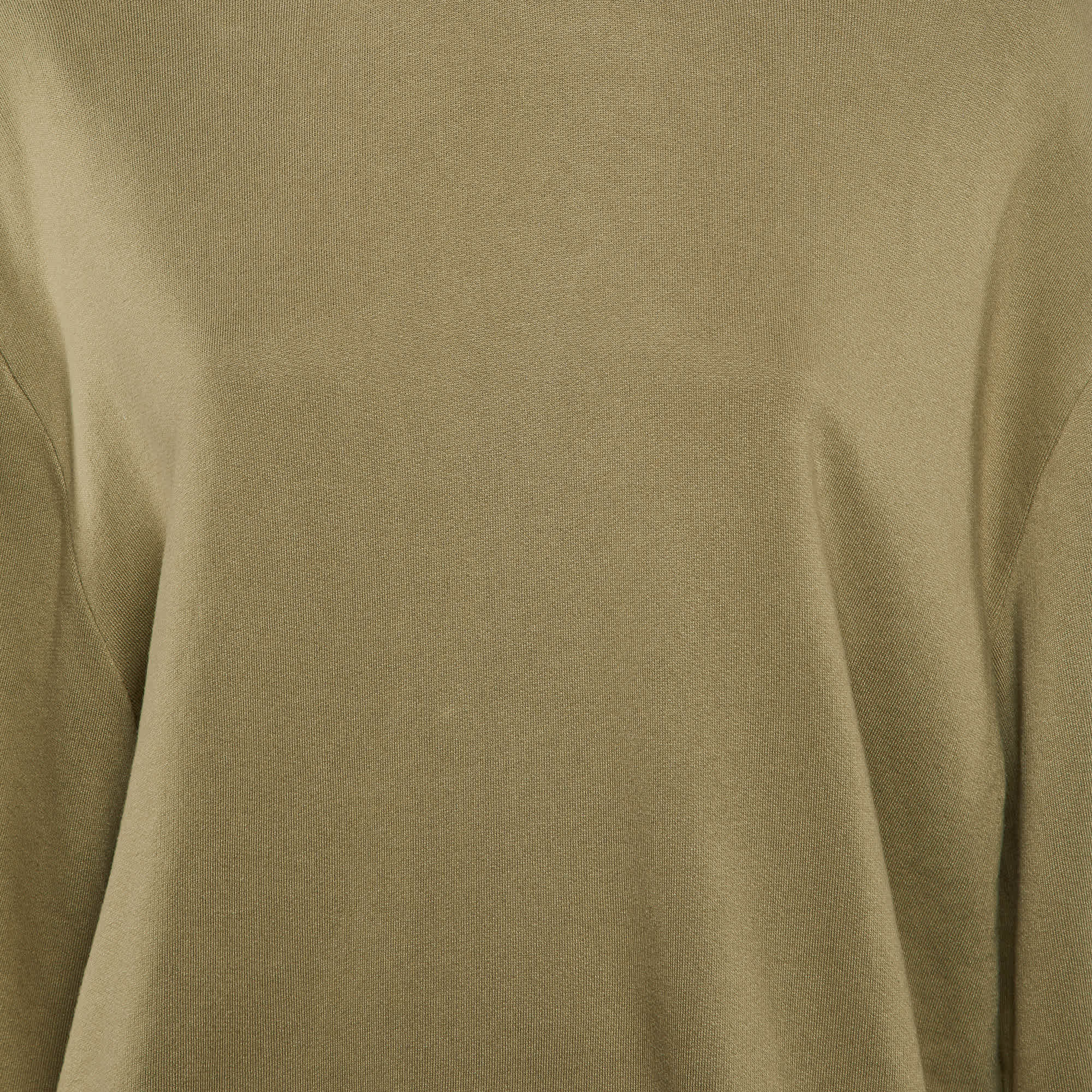 Knit Beige Cotton Knit Sweatshirt