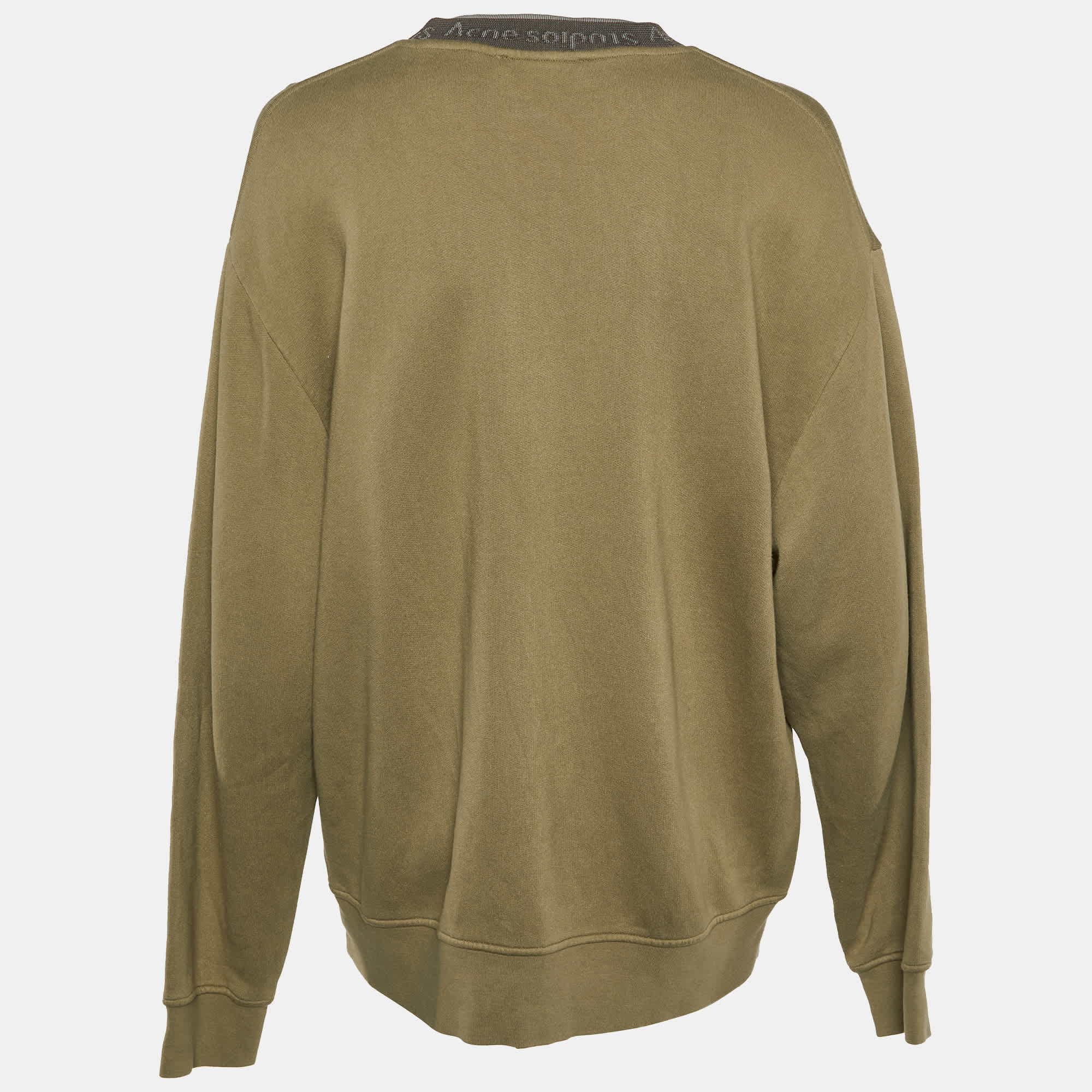 Knit Beige Cotton Knit Sweatshirt