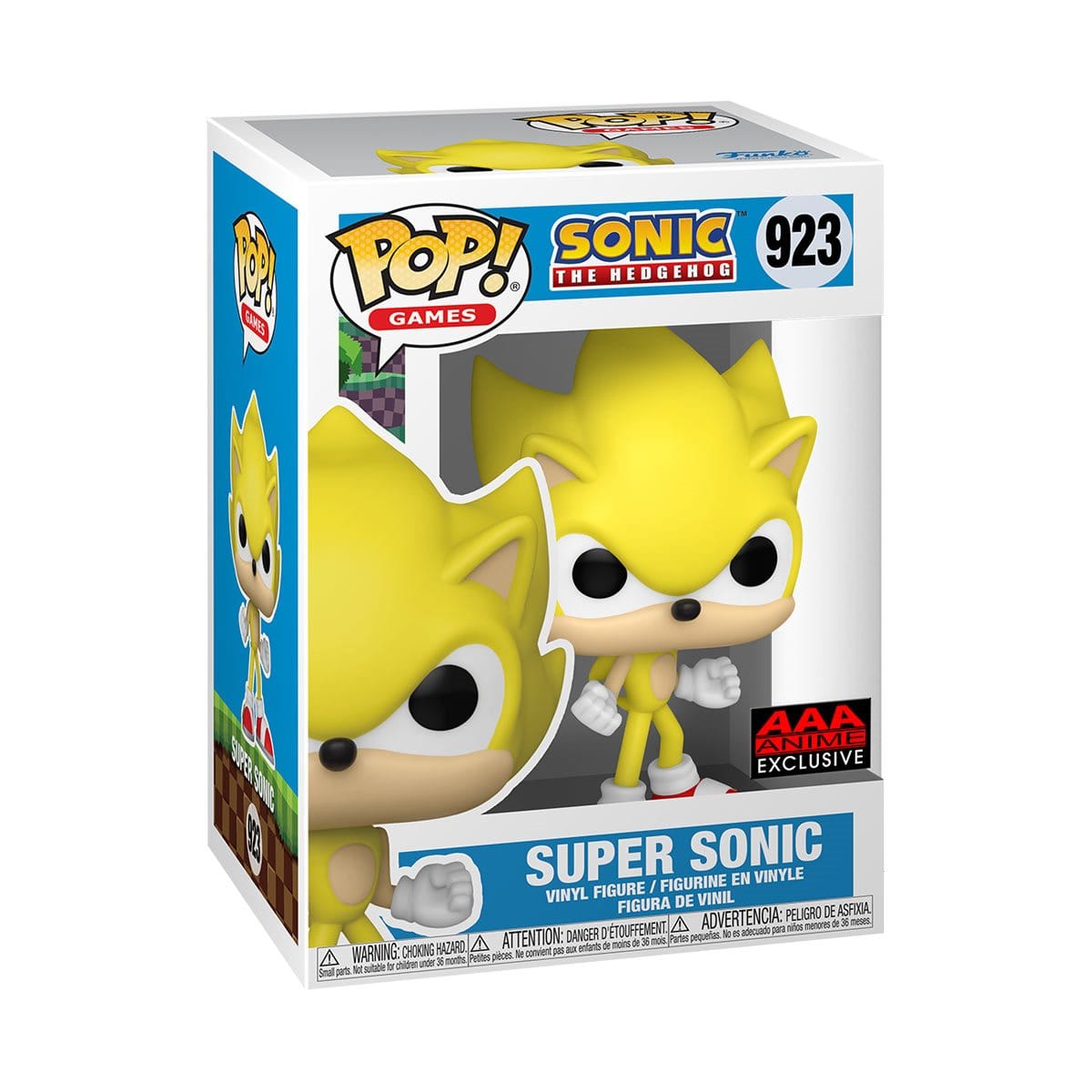 Funko Pop Sonic the Hedgehog Super Sonic AAA Exclusive 923 Vinyl Figure