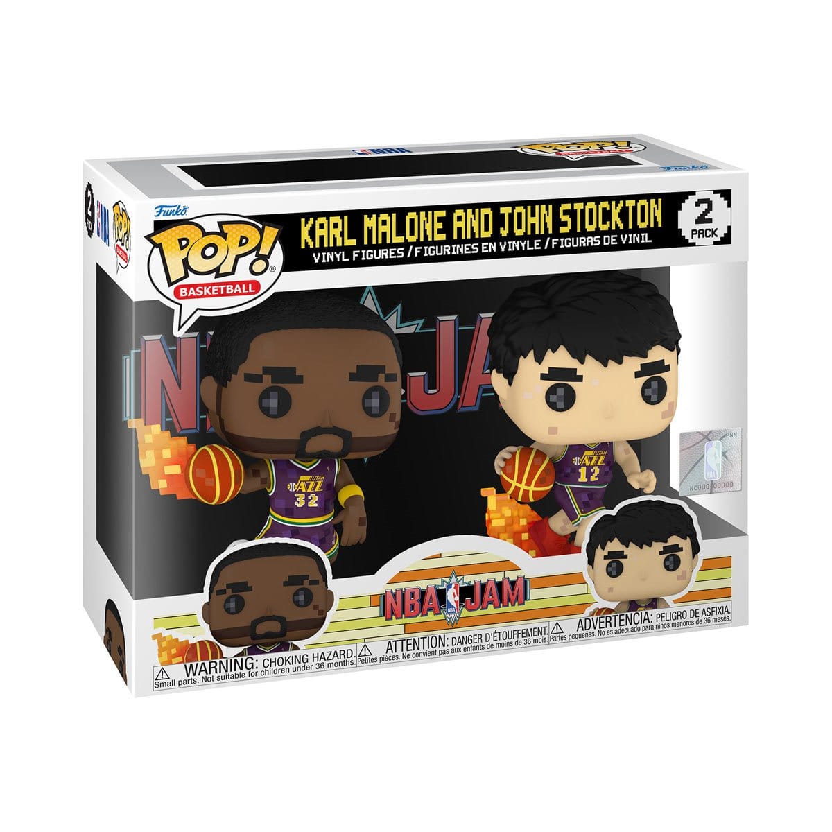 Funko Pop NBA Jam Karl Malone and John Stockton 2 pack Vinyl Figure