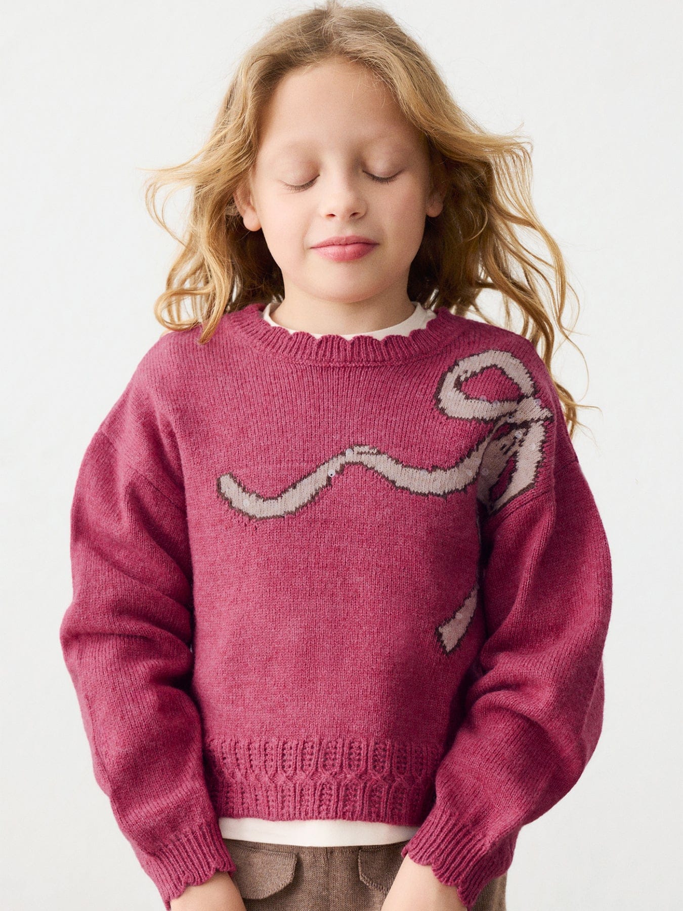 Mayoral Kids' Knit Jumper Pink