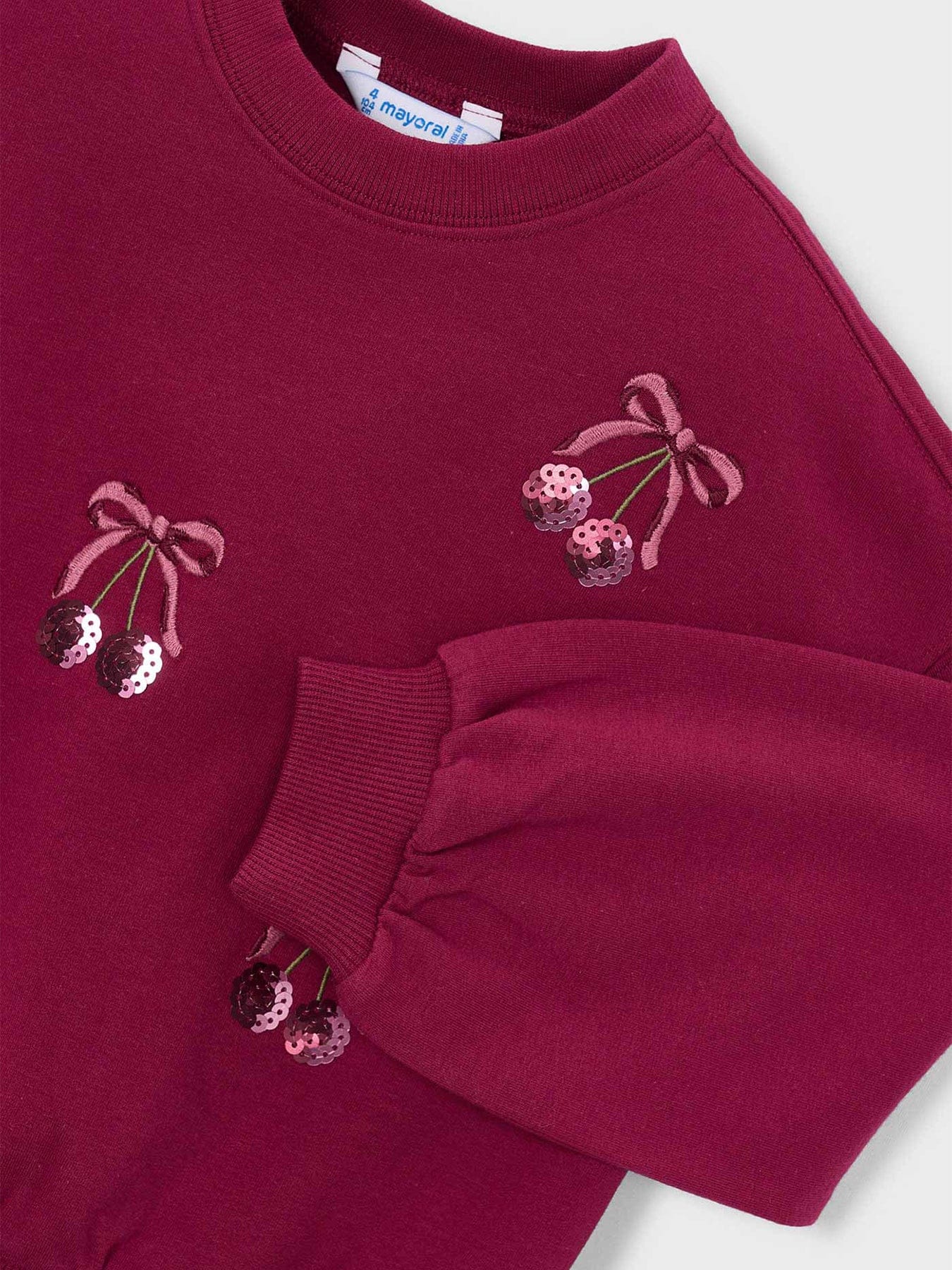 Mayoral Kids' Embroidered Sweatshirt Pink