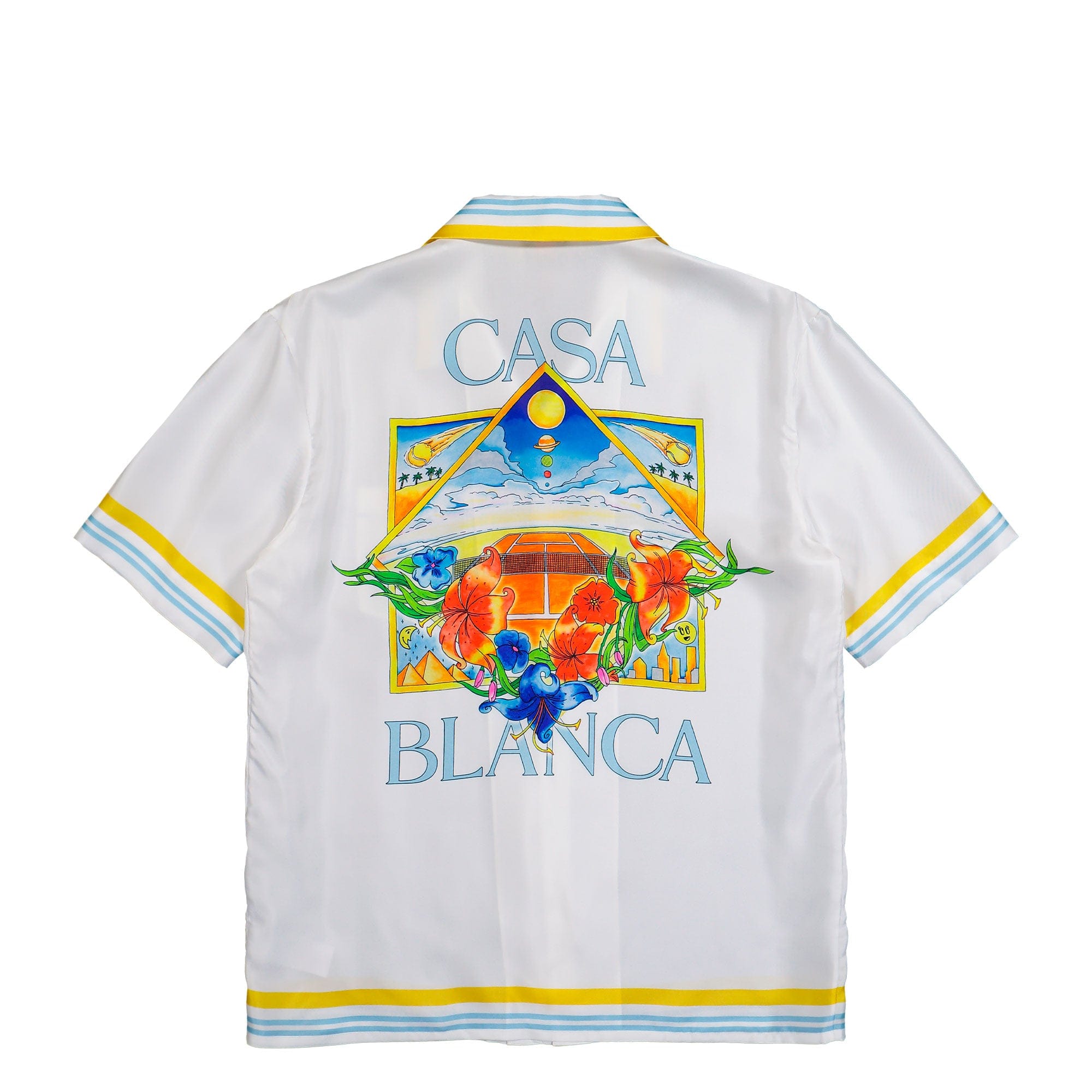 Casablanca Tennis Landscape Cuban Collar SS Shirt