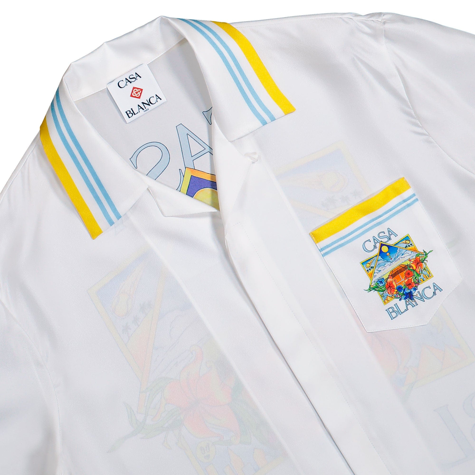Casablanca Tennis Landscape Cuban Collar SS Shirt