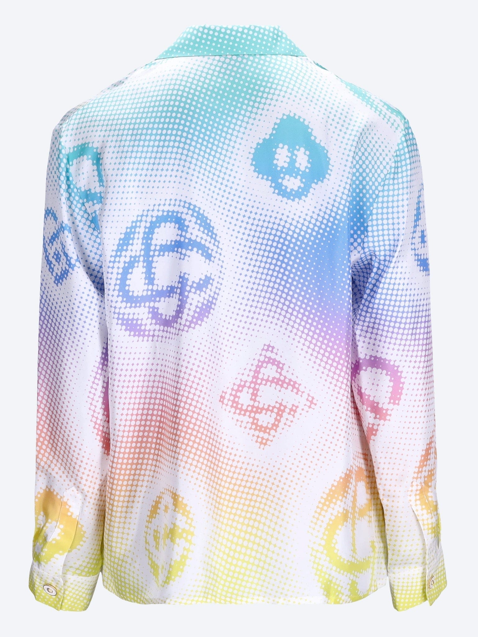 Casablanca Halftone logo cuban collar long sleeve shirt