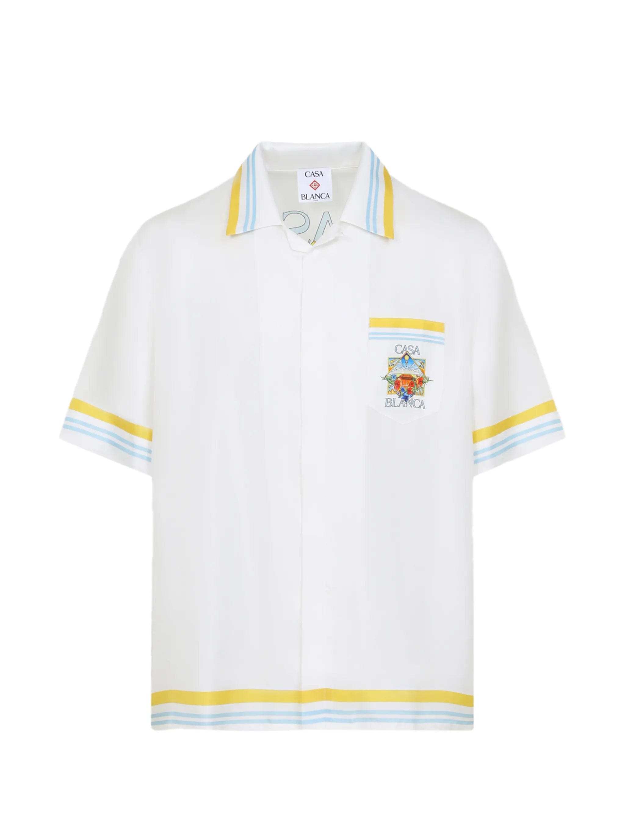 Casablanca camp - collar printed shirt